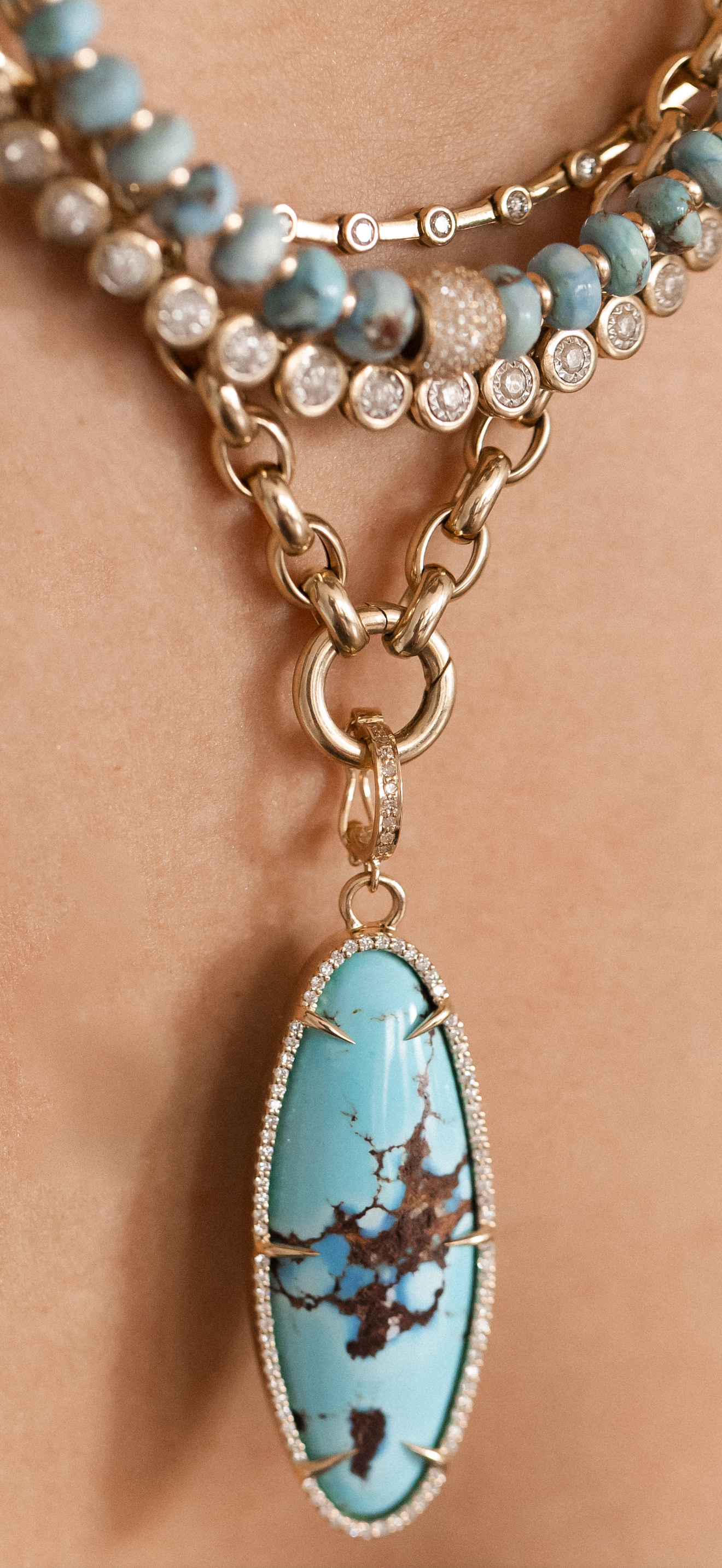 14K SOLID GOLD ADJUSTABLE PUFFY ROLO CHAIN (18-22")