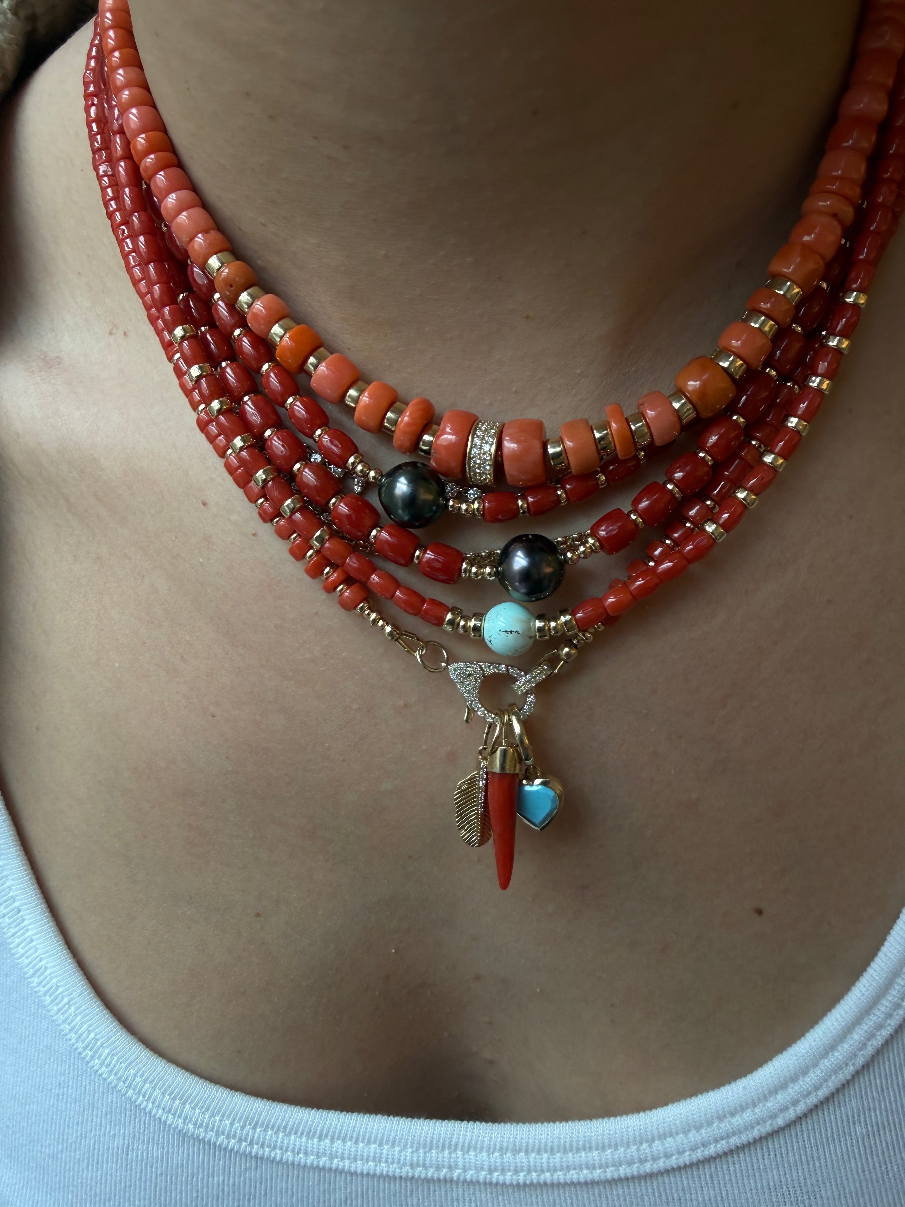 CORAL & TURQUOISE NECKLACE