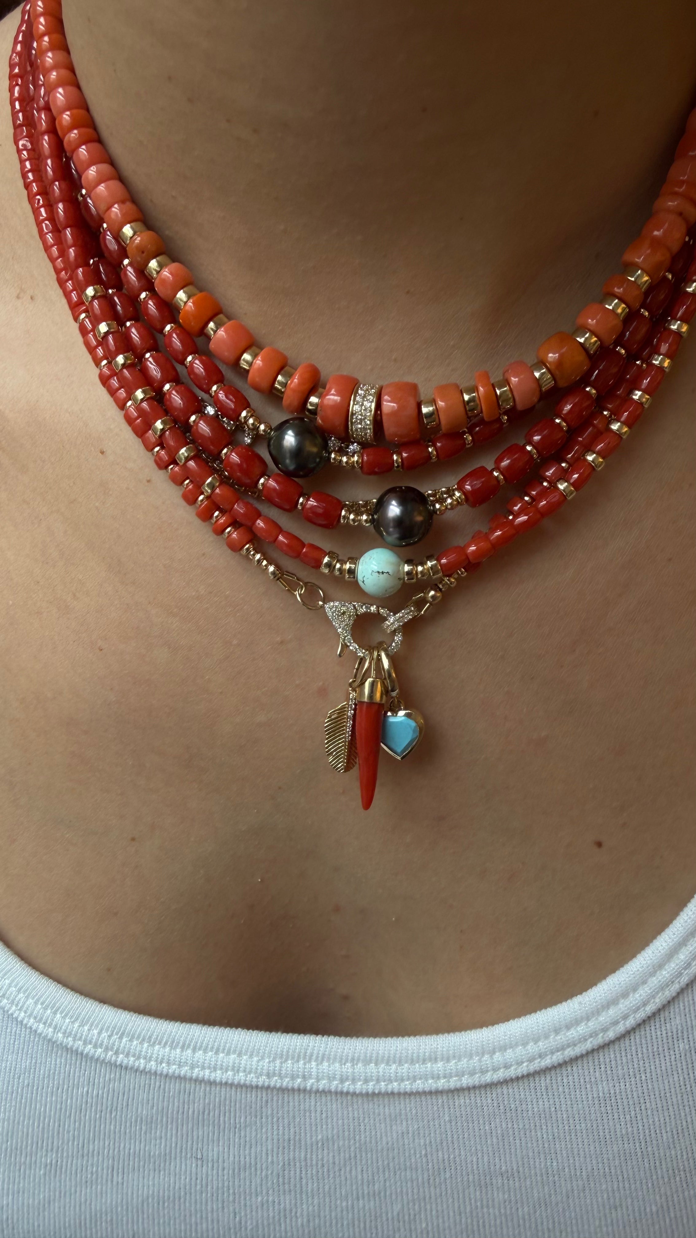 CORAL & TURQUOISE NECKLACE