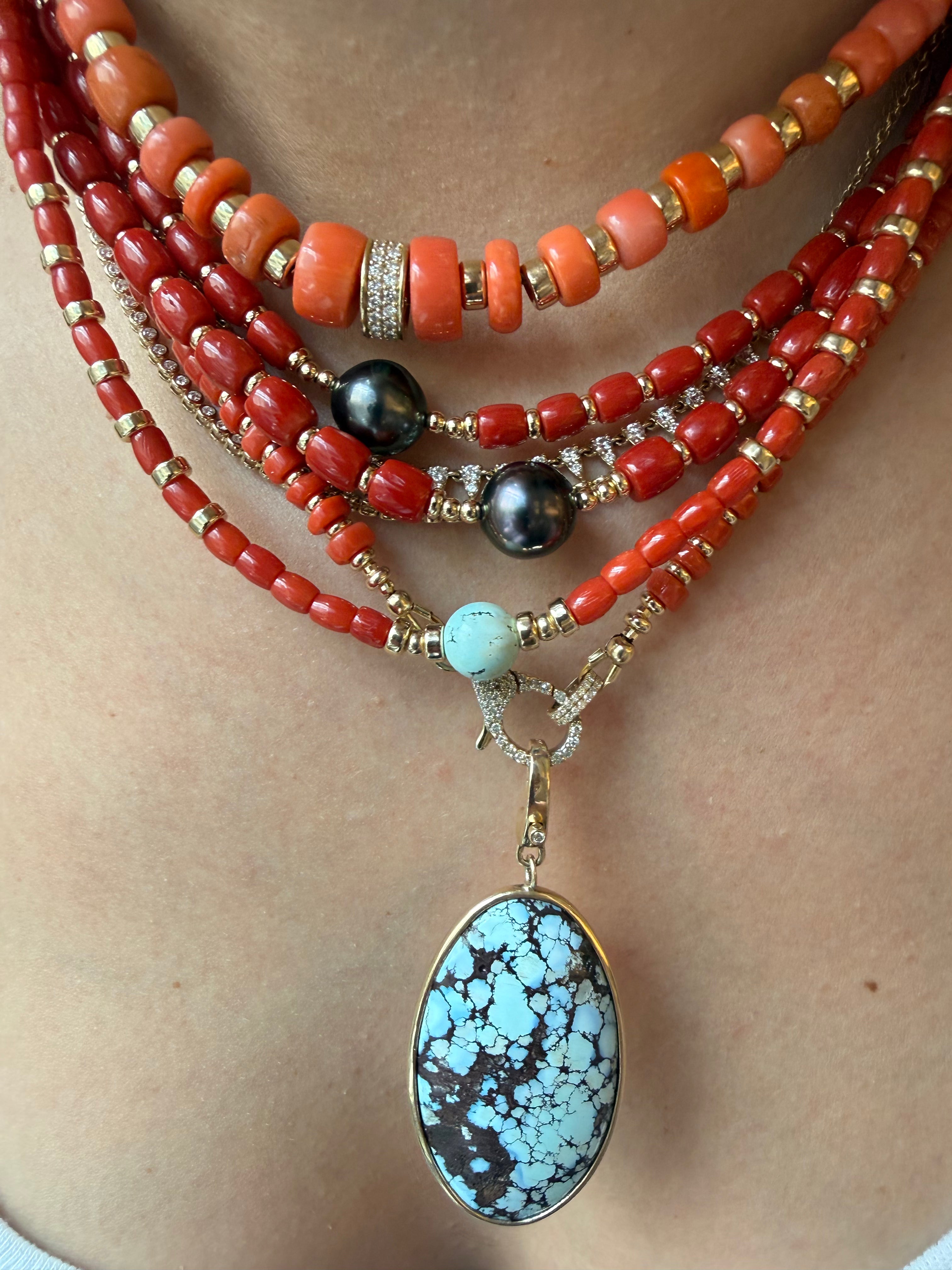 CORAL & TURQUOISE NECKLACE