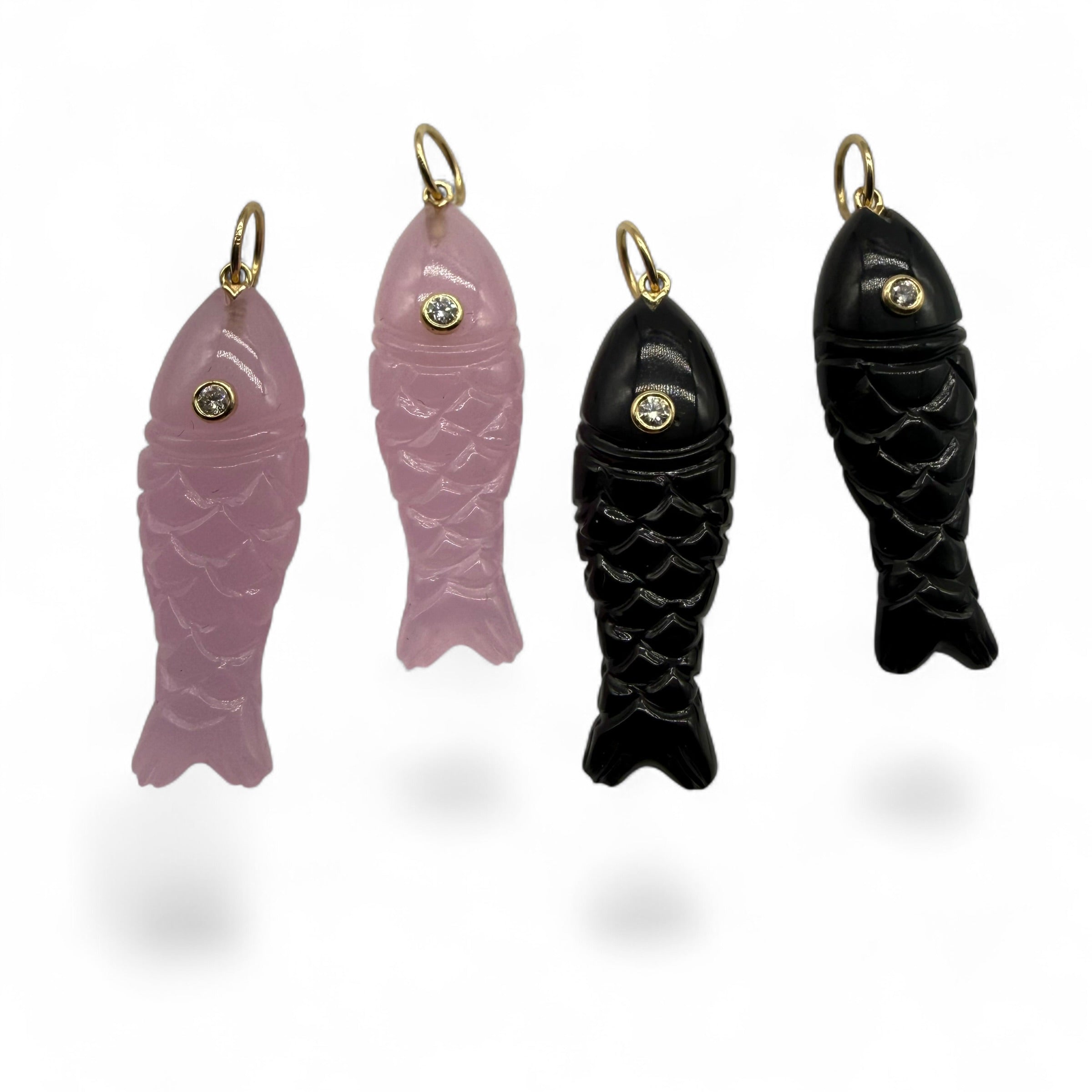 GEMSTONE FISH CHARM PENDANT