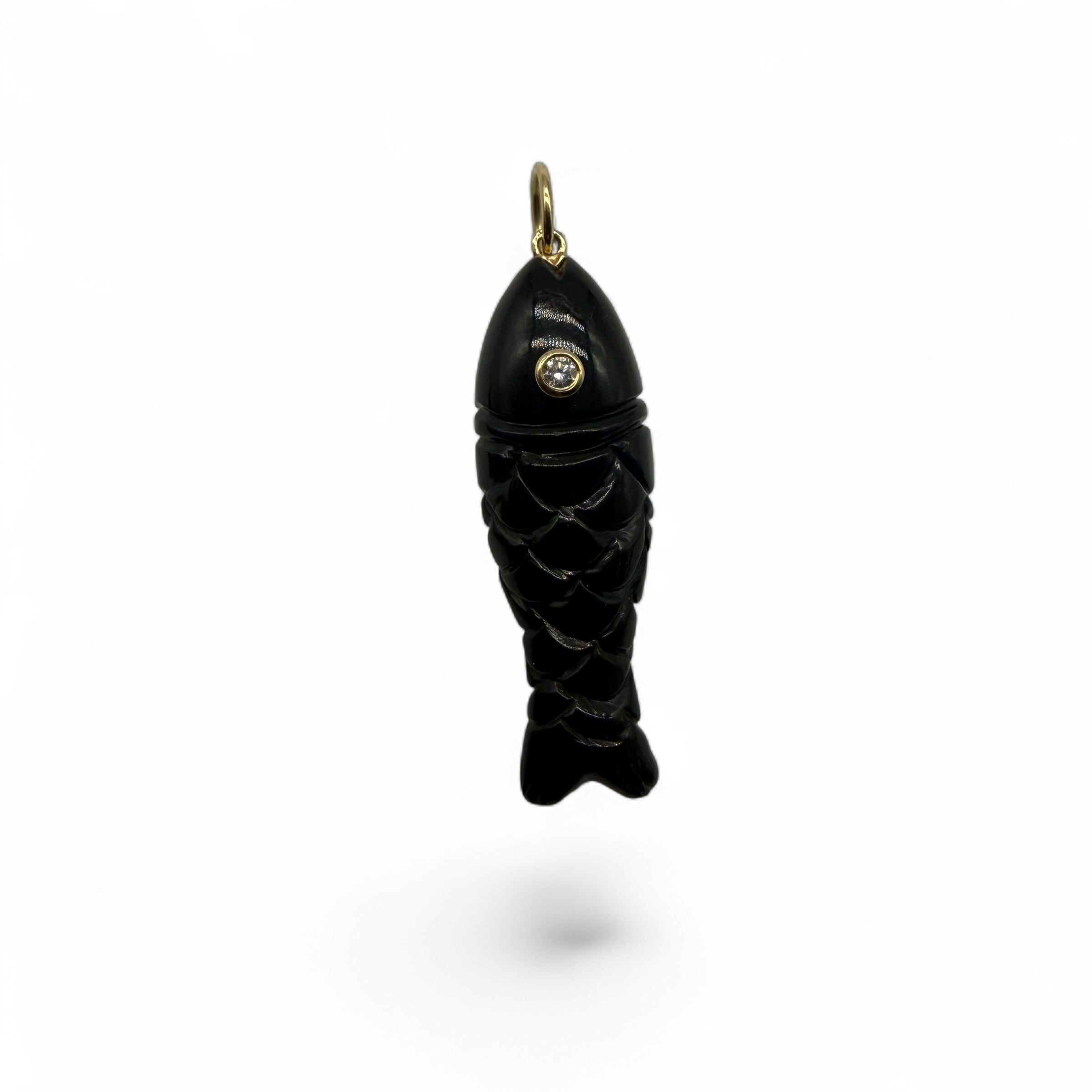 GEMSTONE FISH CHARM PENDANT