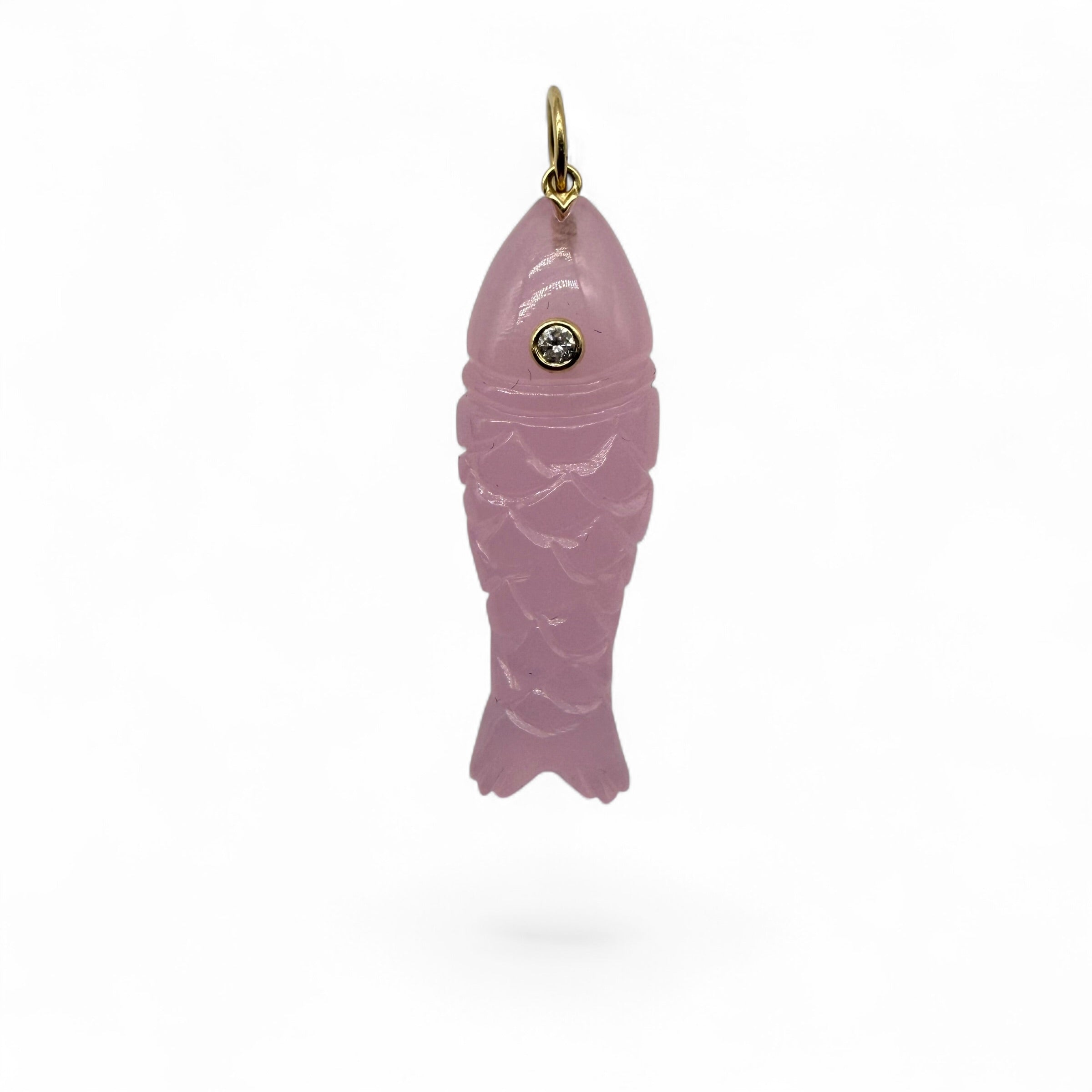 GEMSTONE FISH CHARM PENDANT