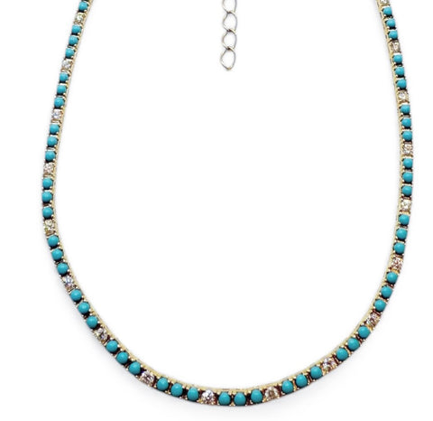 TURQUOISE AND DIAMOND TENNIS
