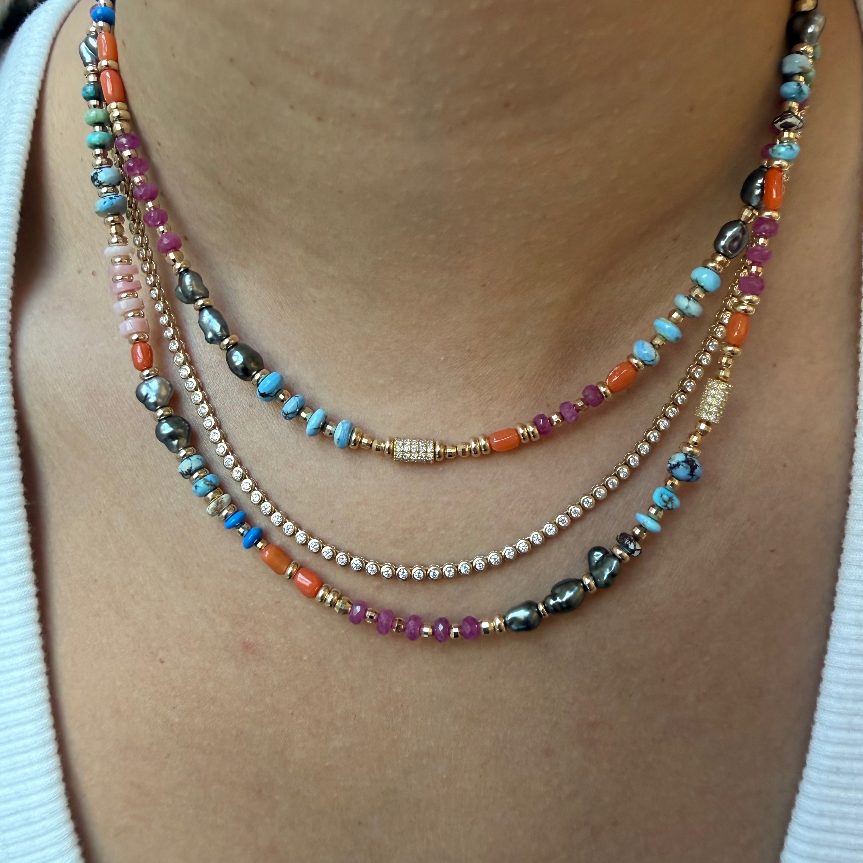ANTIQUITY MULTI GEMSTONE NECKLACES