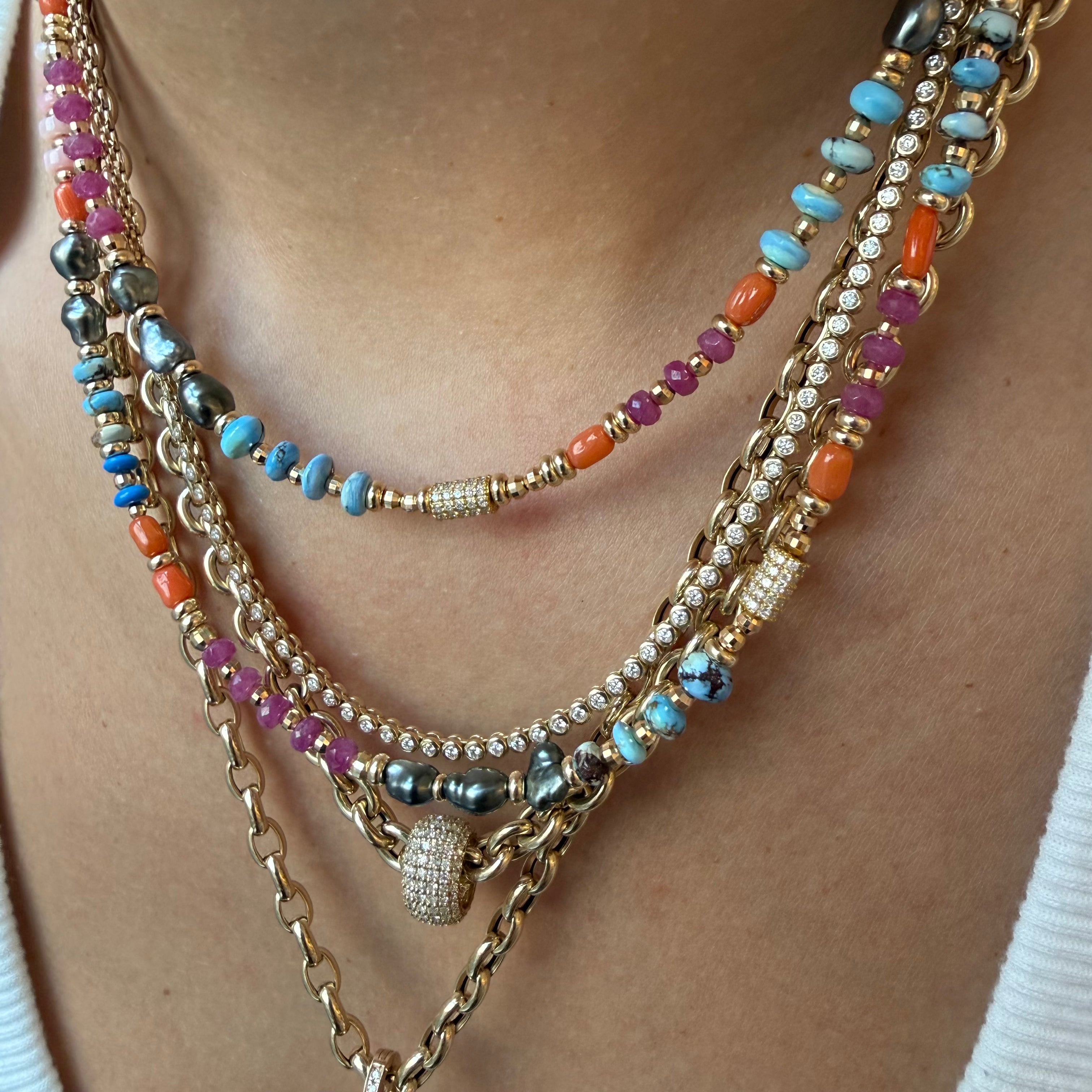 ANTIQUITY MULTI GEMSTONE NECKLACES