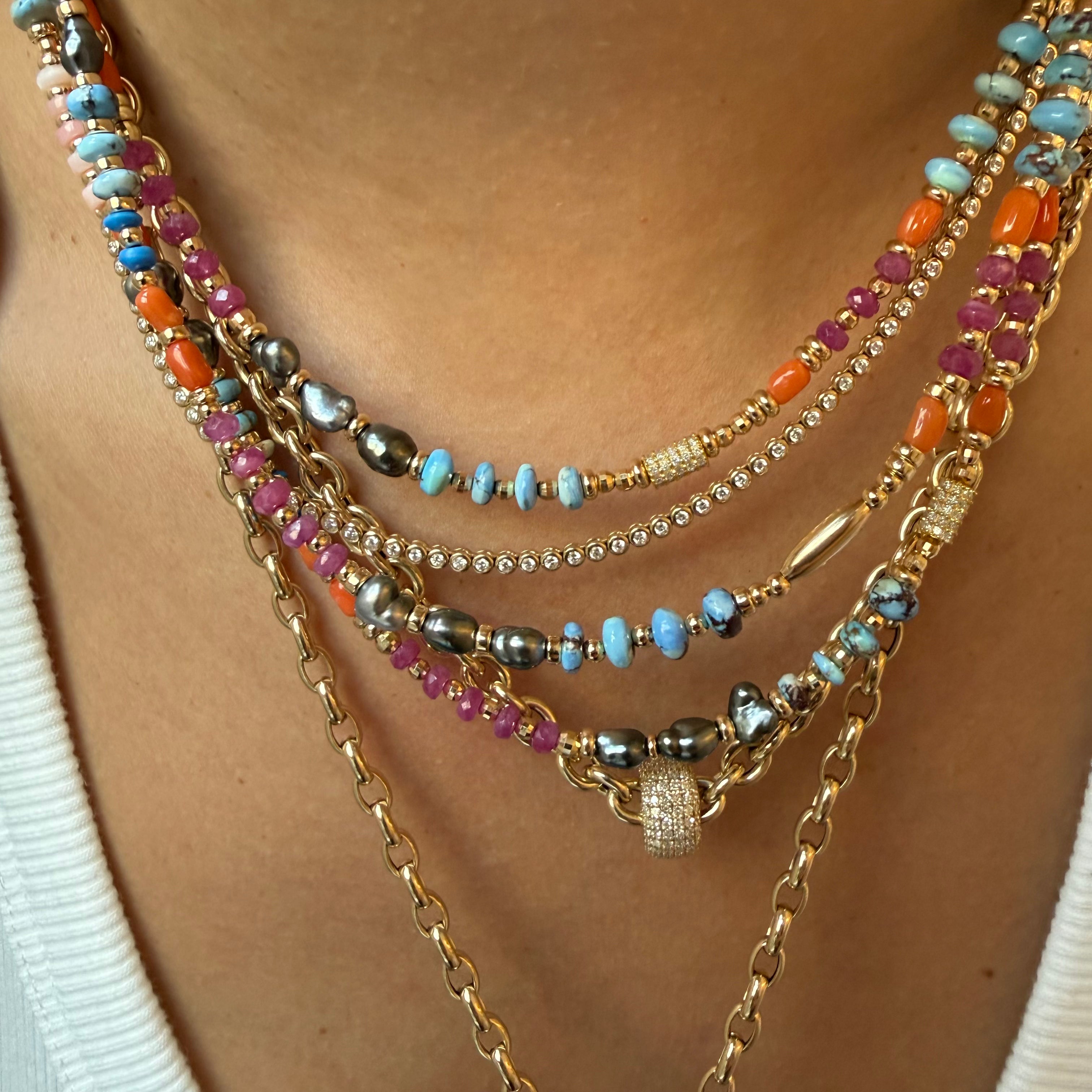 ANTIQUITY MULTI GEMSTONE NECKLACES