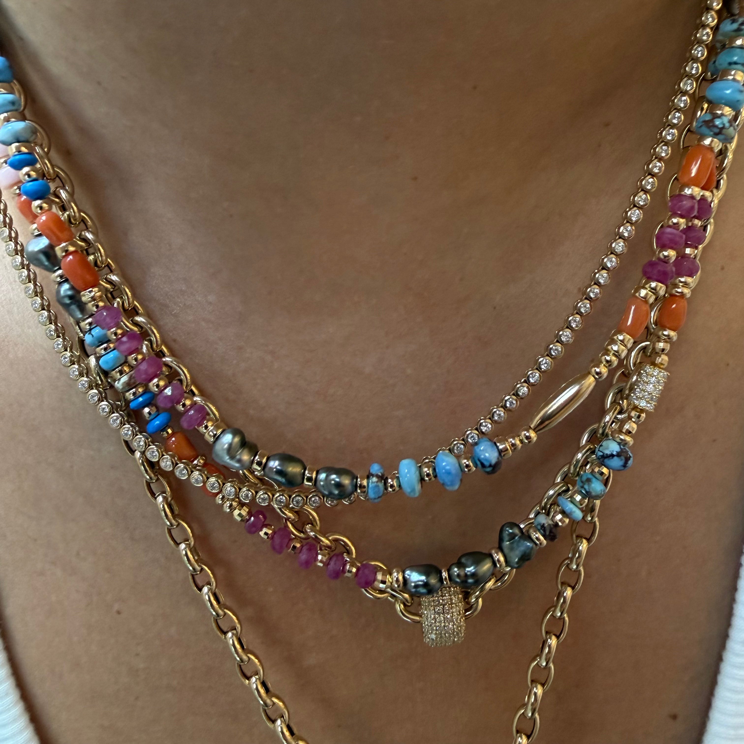 ANTIQUITY MULTI GEMSTONE NECKLACES