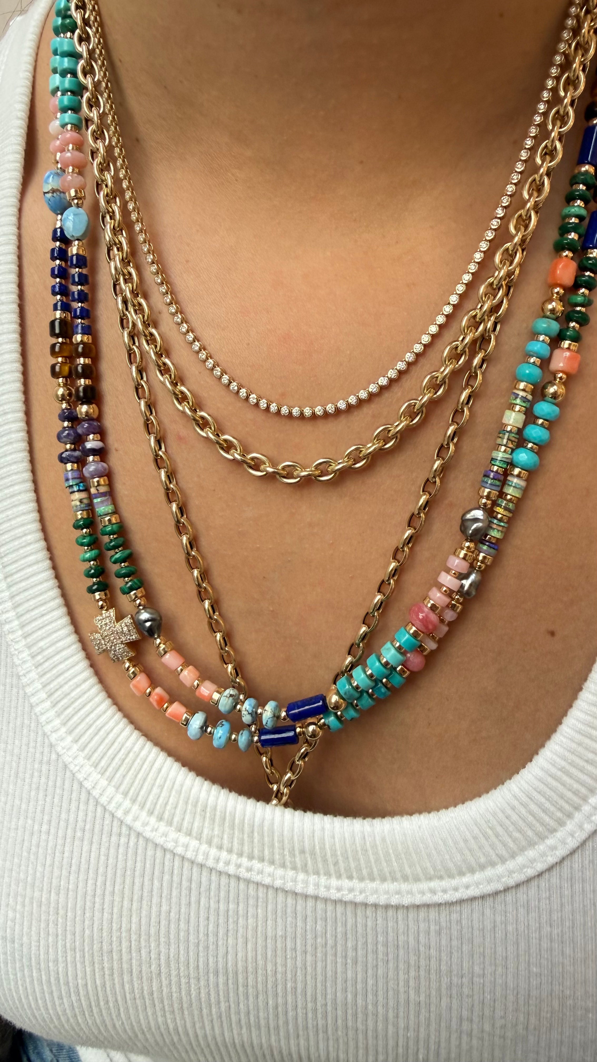 MULTI GEMSTONE BADED NECKLACES