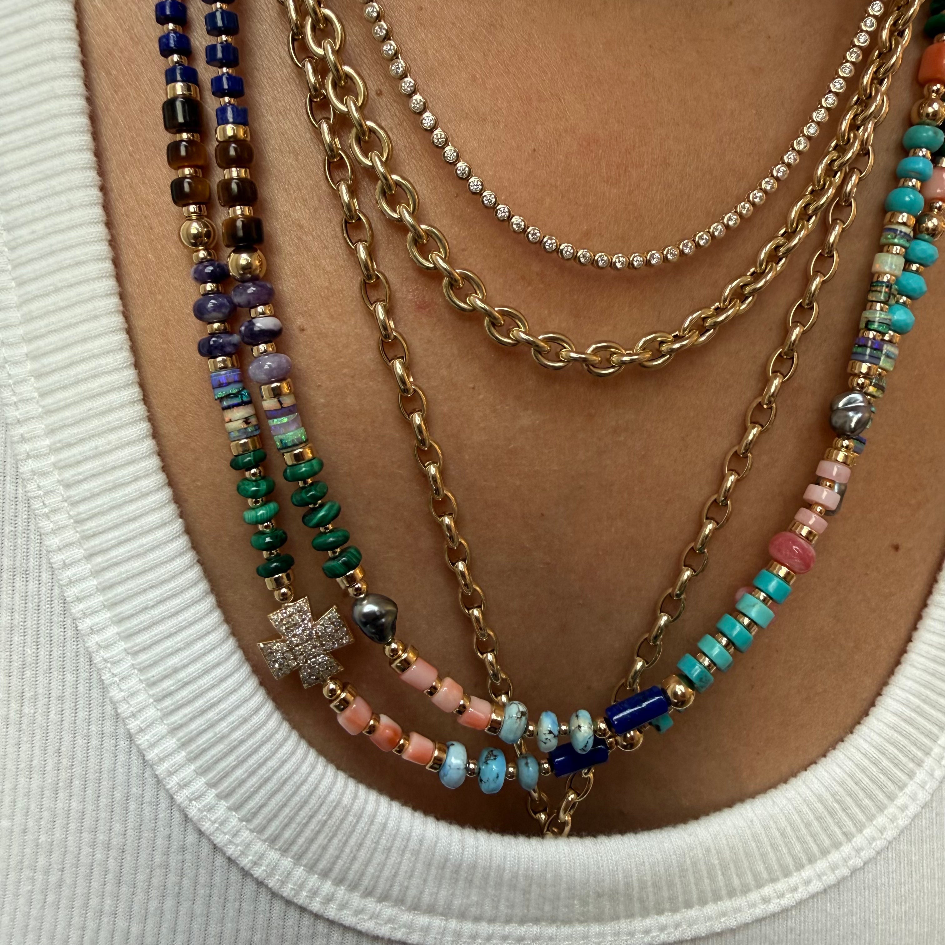 MULTI GEMSTONE BADED NECKLACES