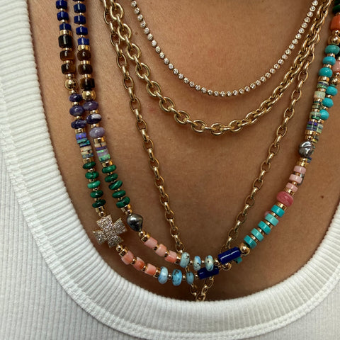 MULTI GEMSTONE BADED NECKLACES