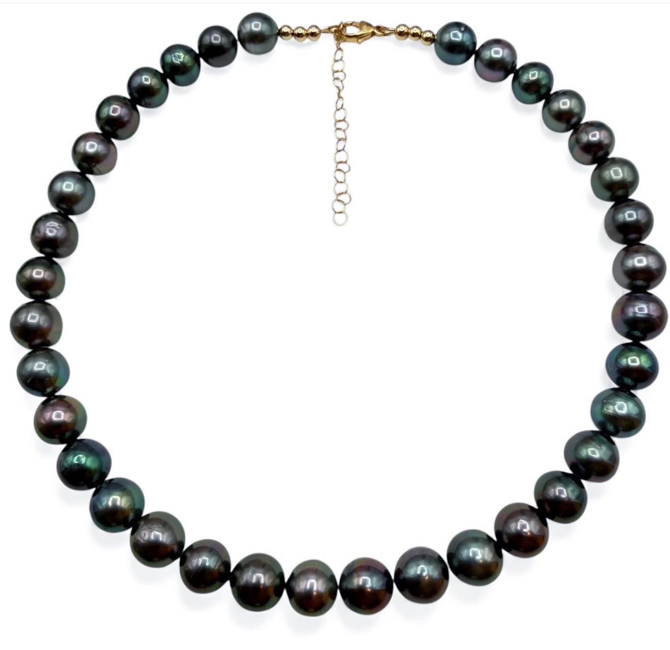 TAHITIAN PEARL NECKLACE WITH 14K GOLD