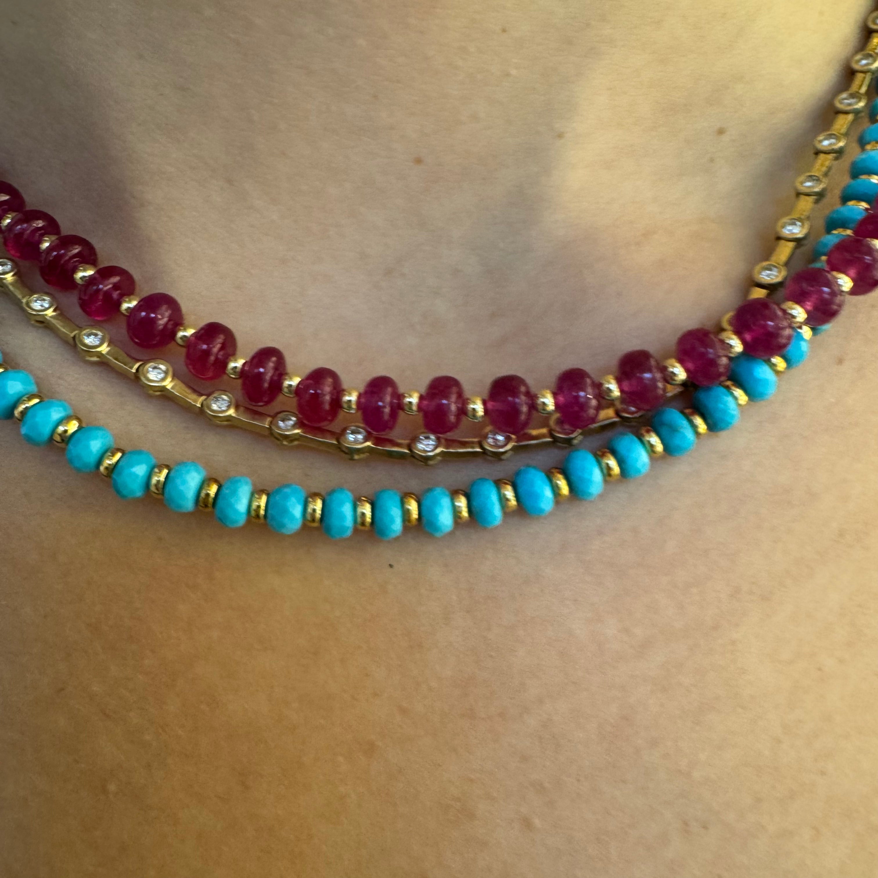 RUBY AND GOLD NECKLACE