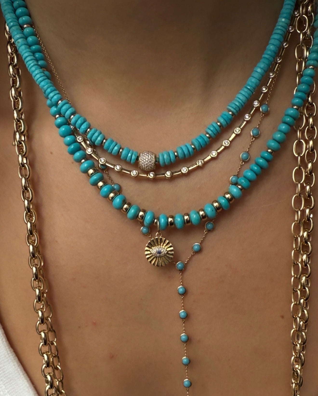 SLEEPING BEAUTY TURQUOISE PROTECTION NECKLACE