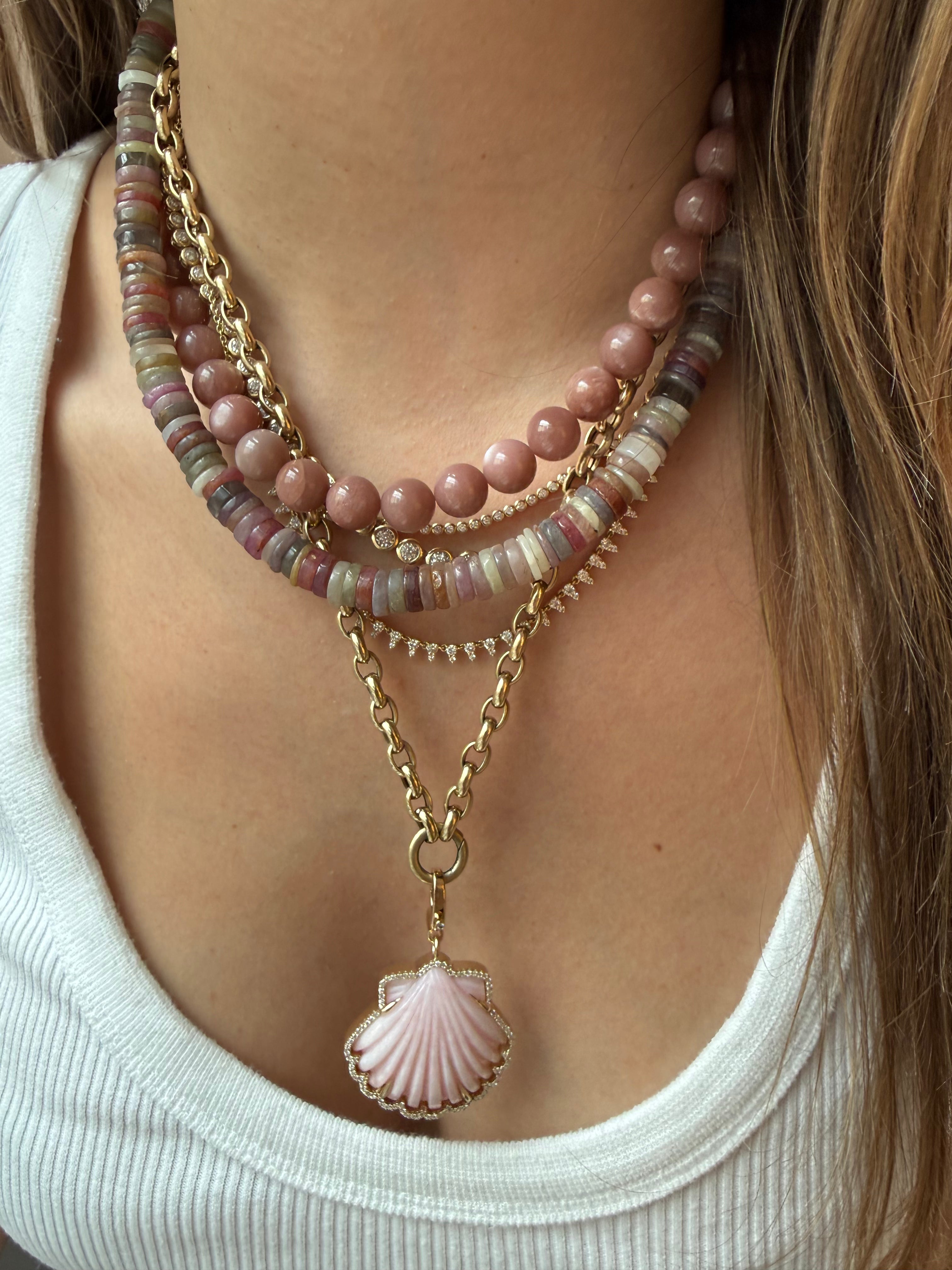 14K SOLID GOLD ADJUSTABLE PUFFY ROLO CHAIN (18-22")