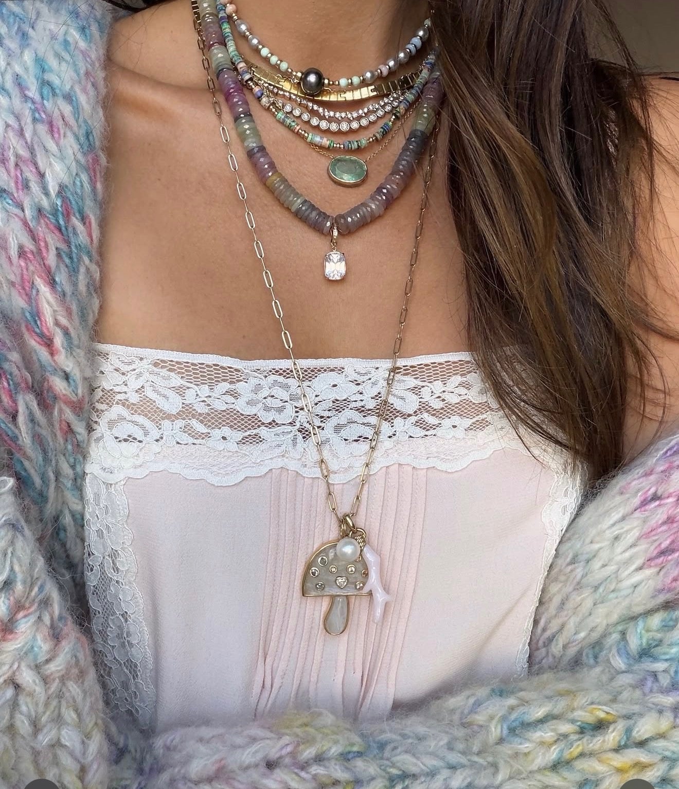 OPAL HEISHI NECKLACES