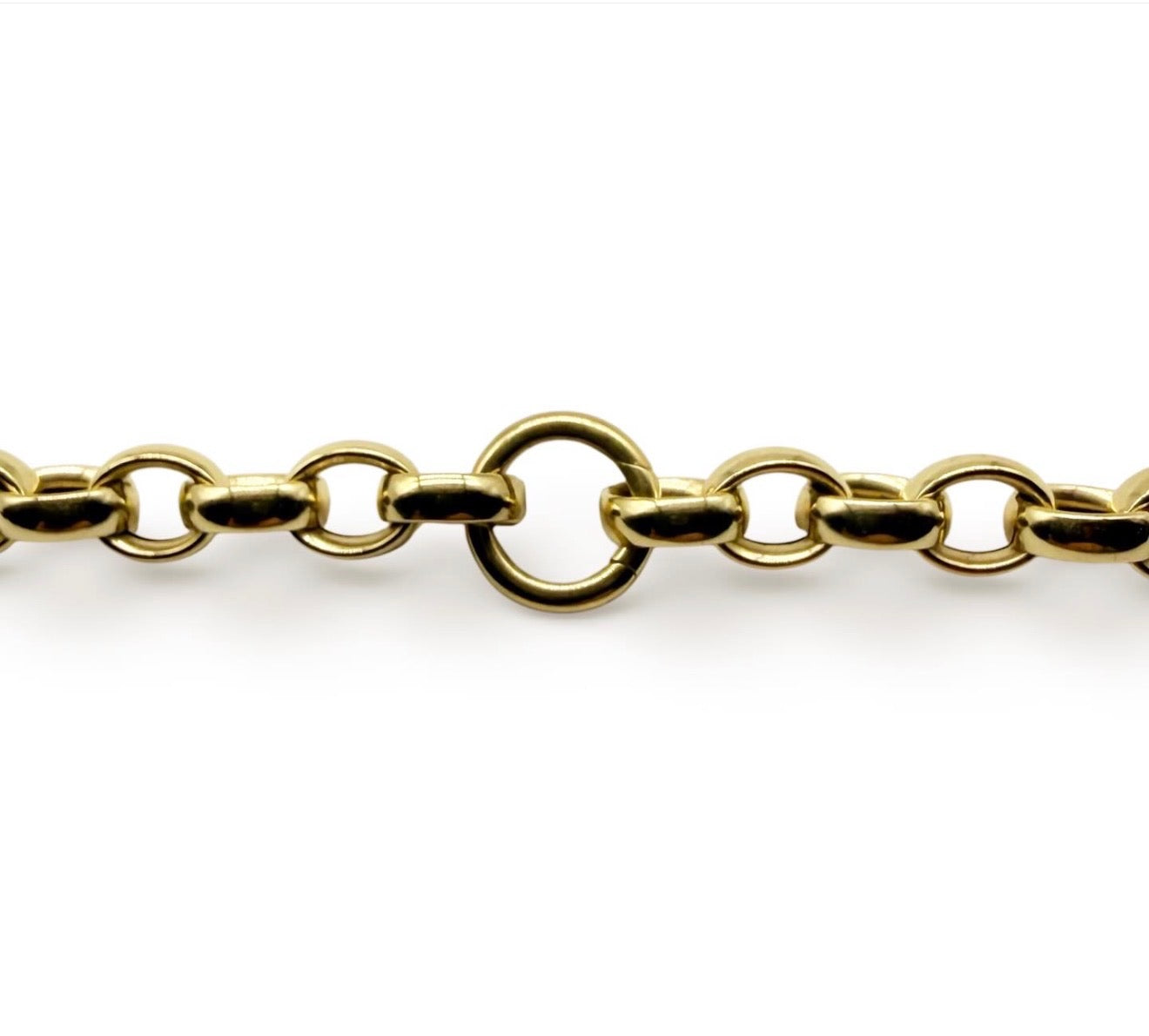 14K GOLD PUFFY ROLO CHAIN