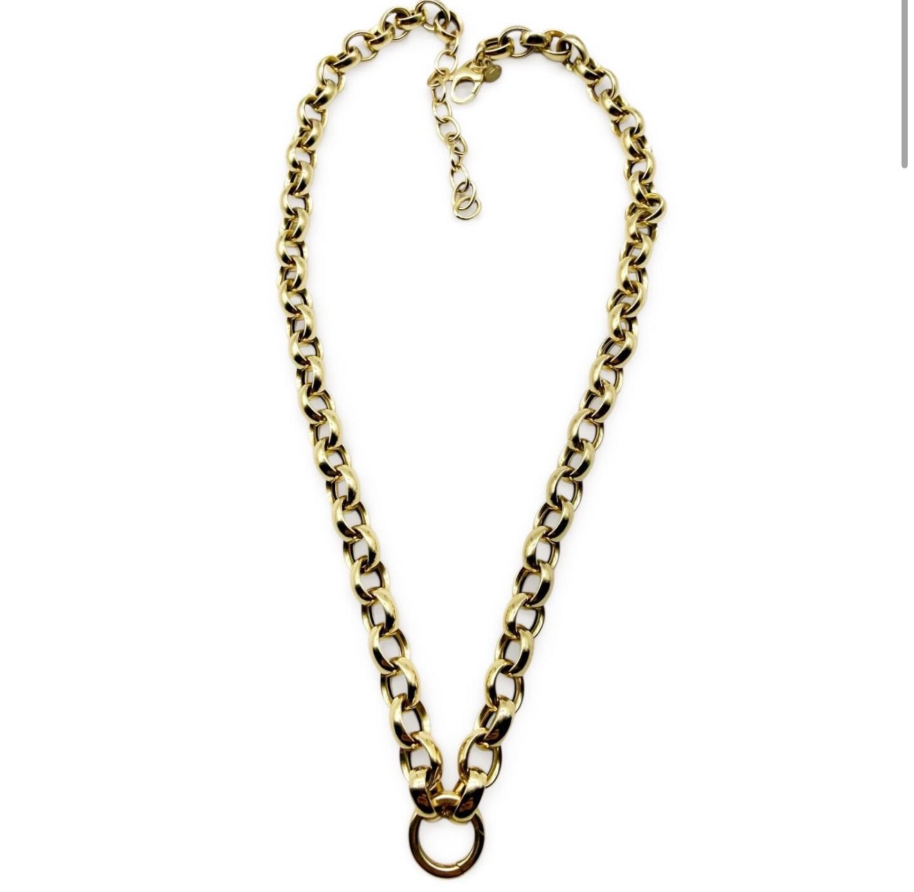 14K GOLD PUFFY ROLO CHAIN