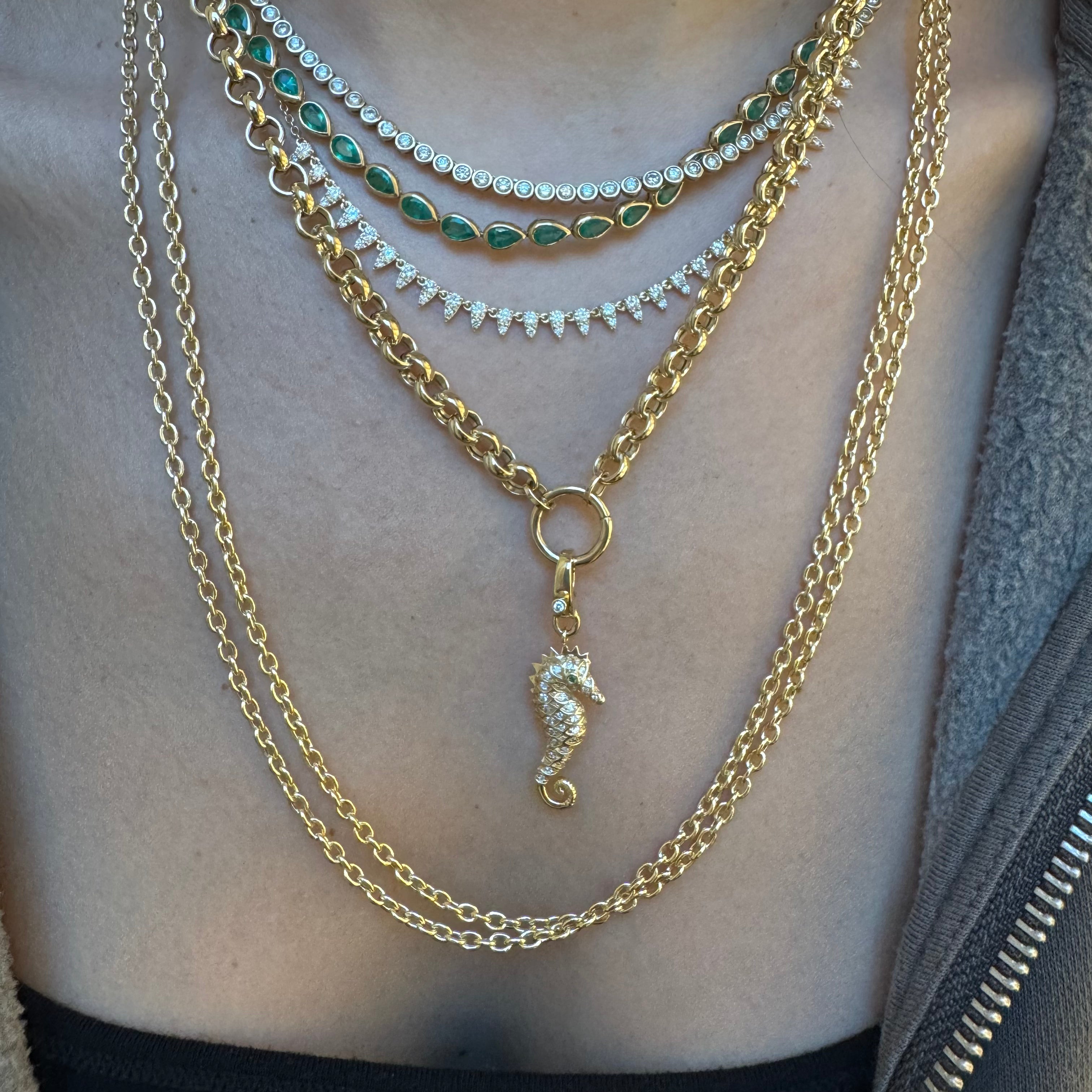 GOLD & DIAMOND SEAHORSE