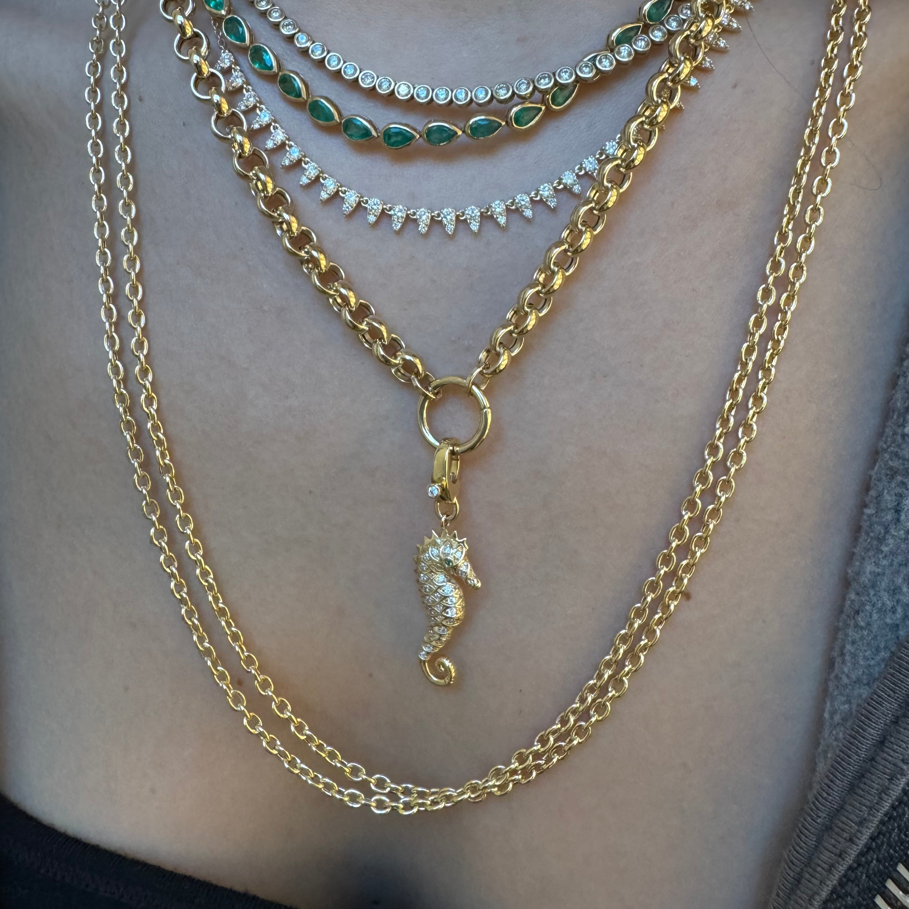 GOLD & DIAMOND SEAHORSE