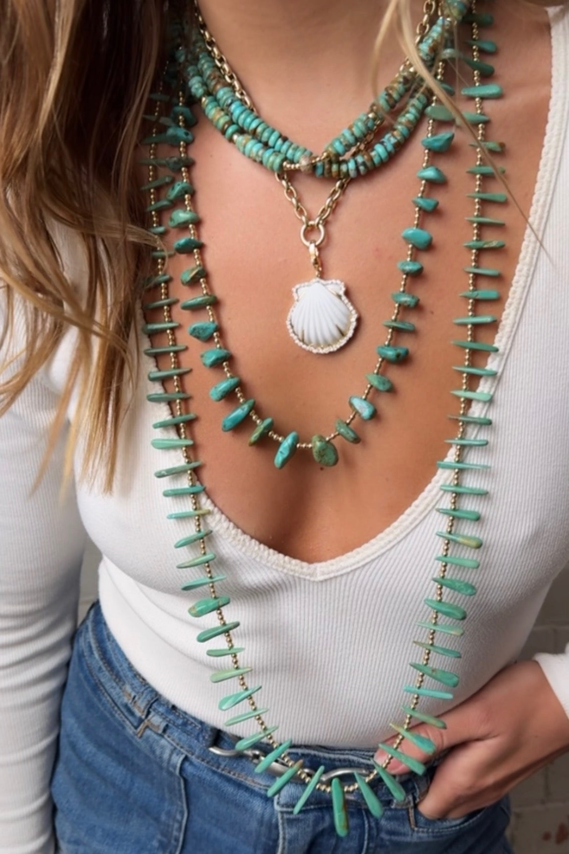 GREEN TURQUOISE NECKLACES