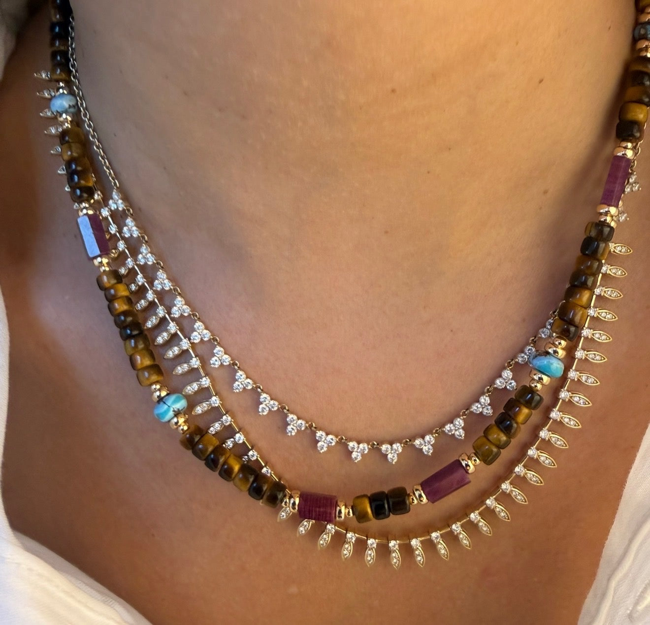 THE DIAMOND DROP TENNIS NECKLACE