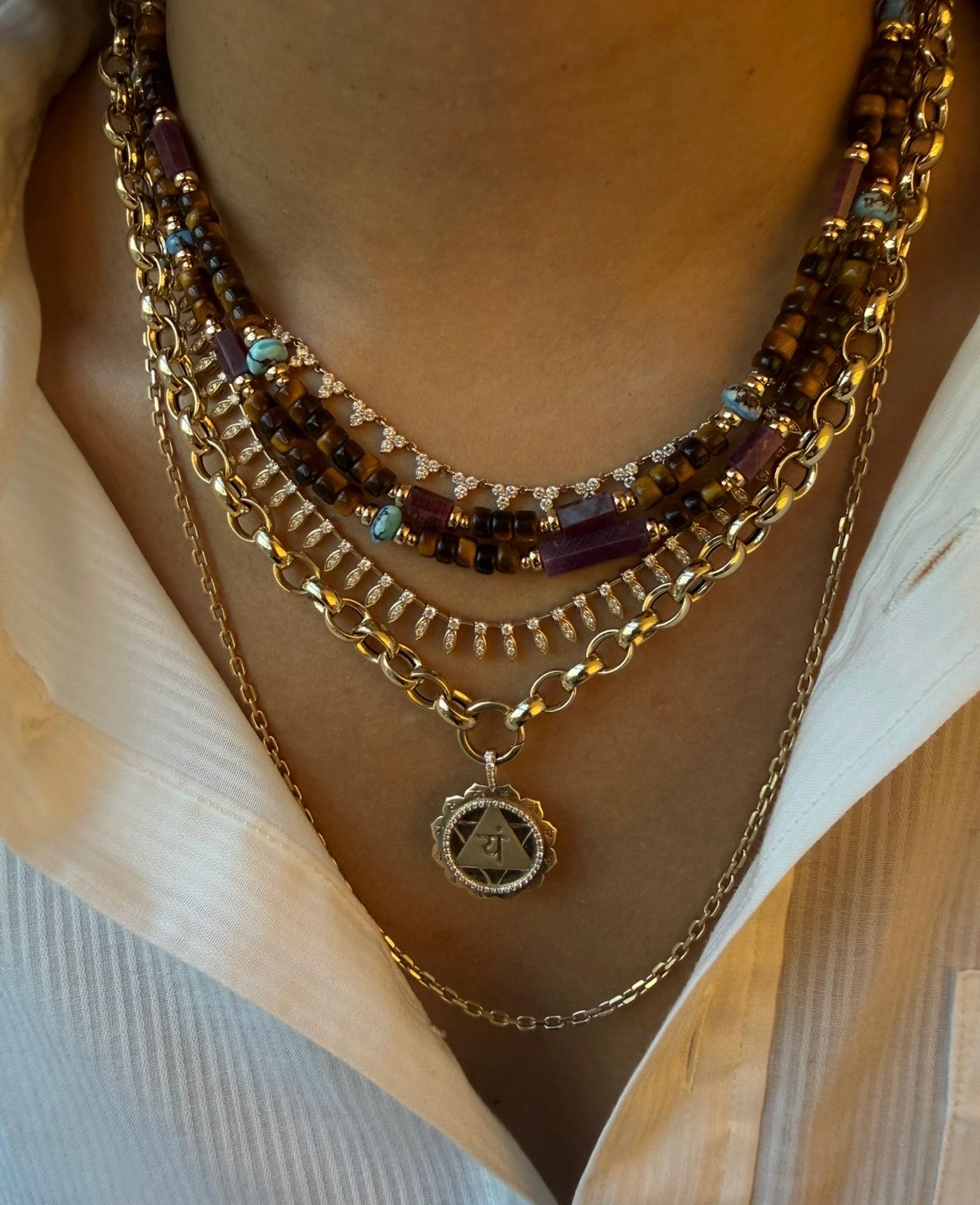 THE DIAMOND DROP TENNIS NECKLACE