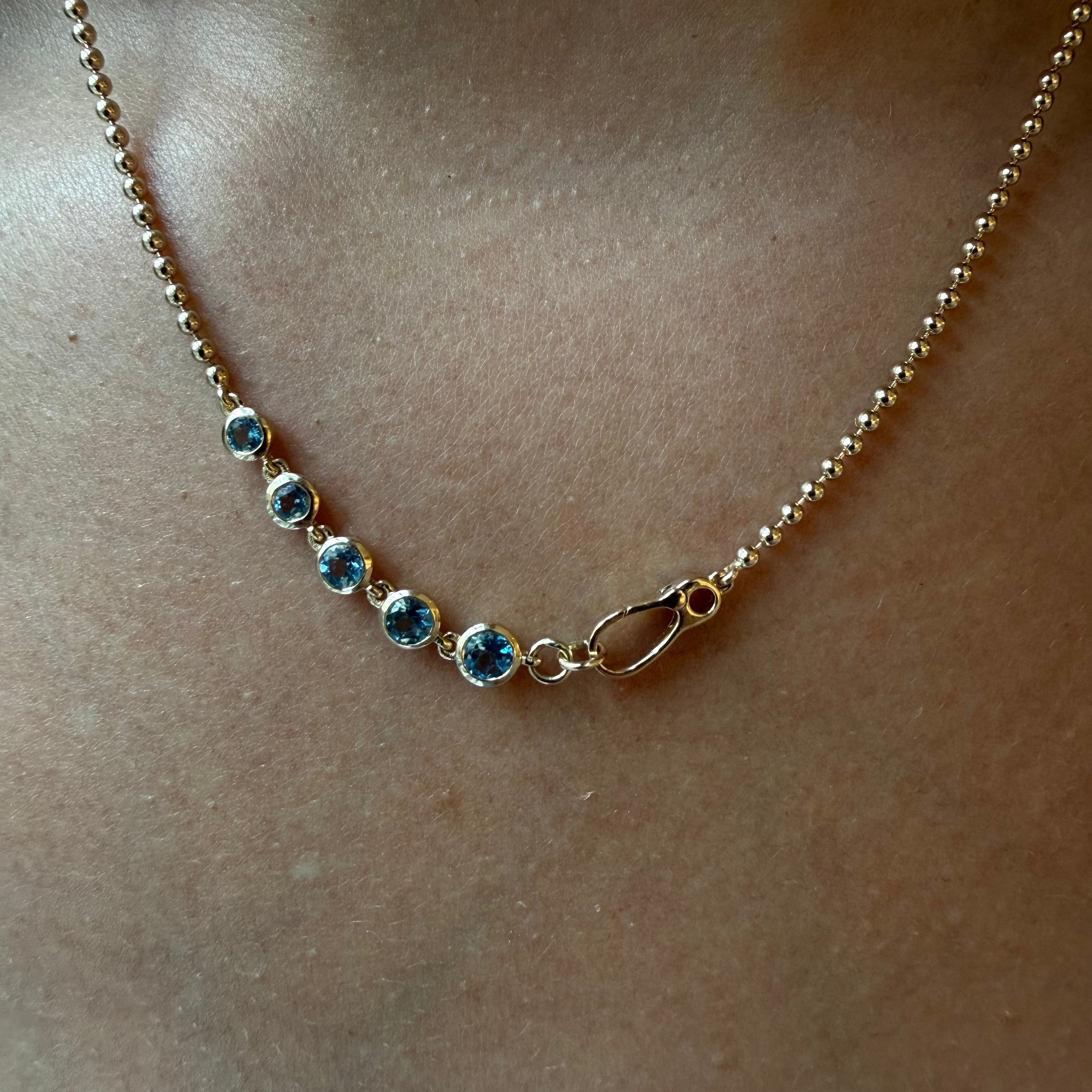 14K GOLD GEM HALO NECKLACES