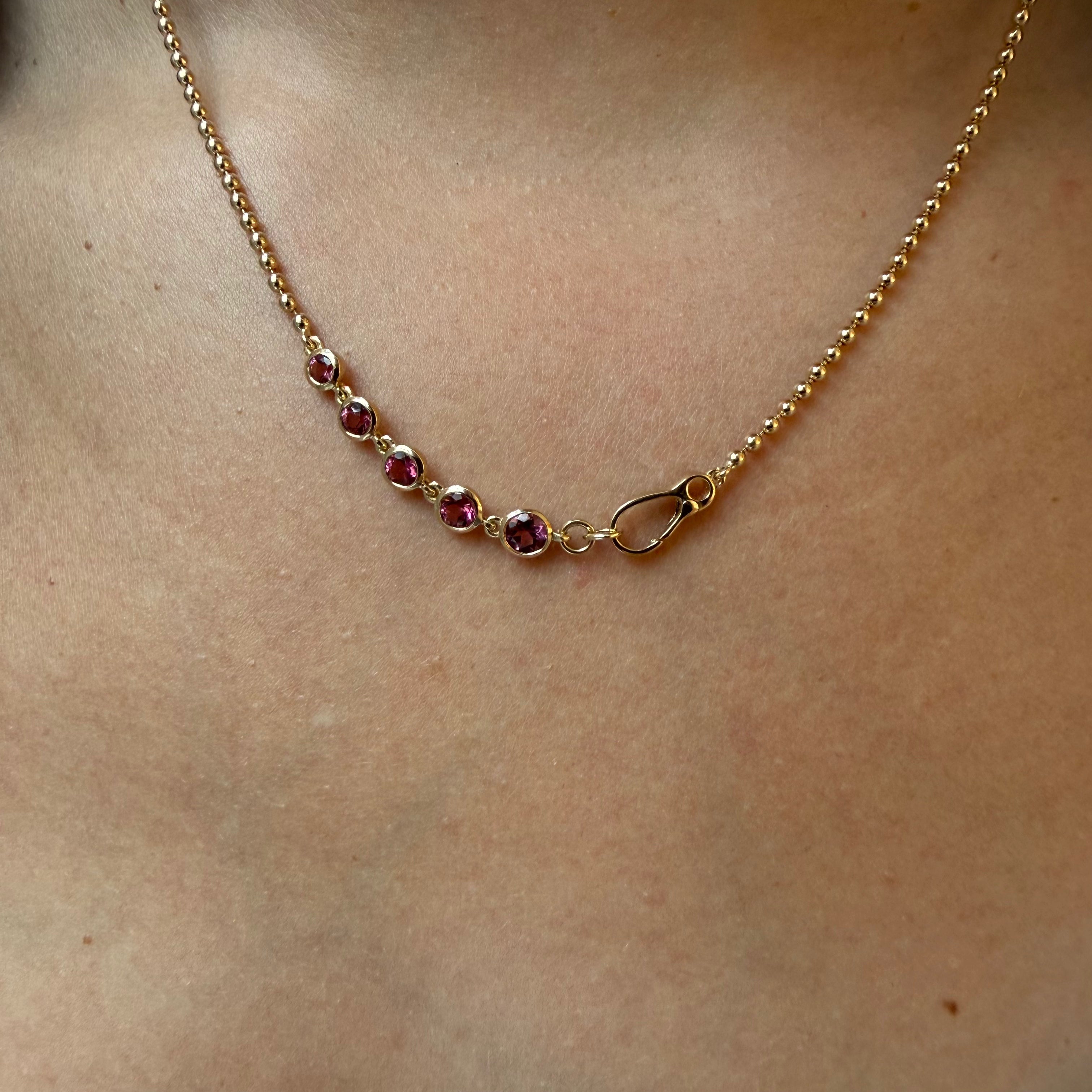 14K GOLD GEM HALO NECKLACES