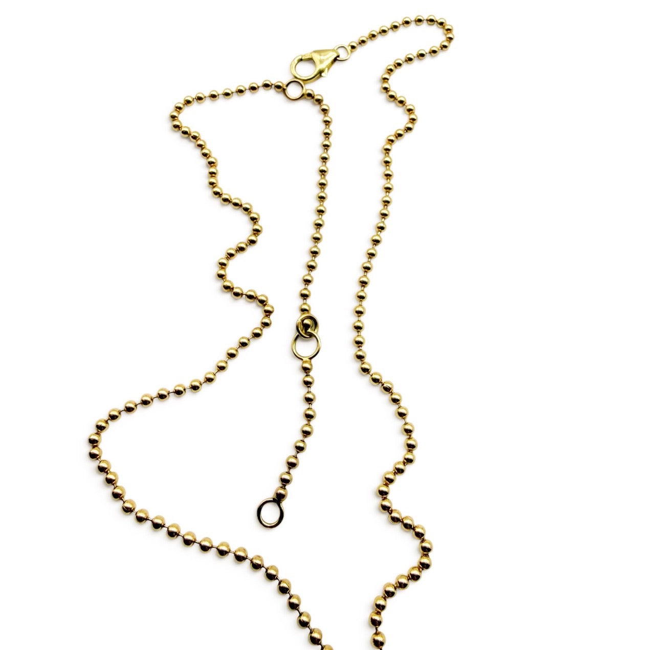 14K GOLD HALO CHAIN WITH DIAMOND CLASP