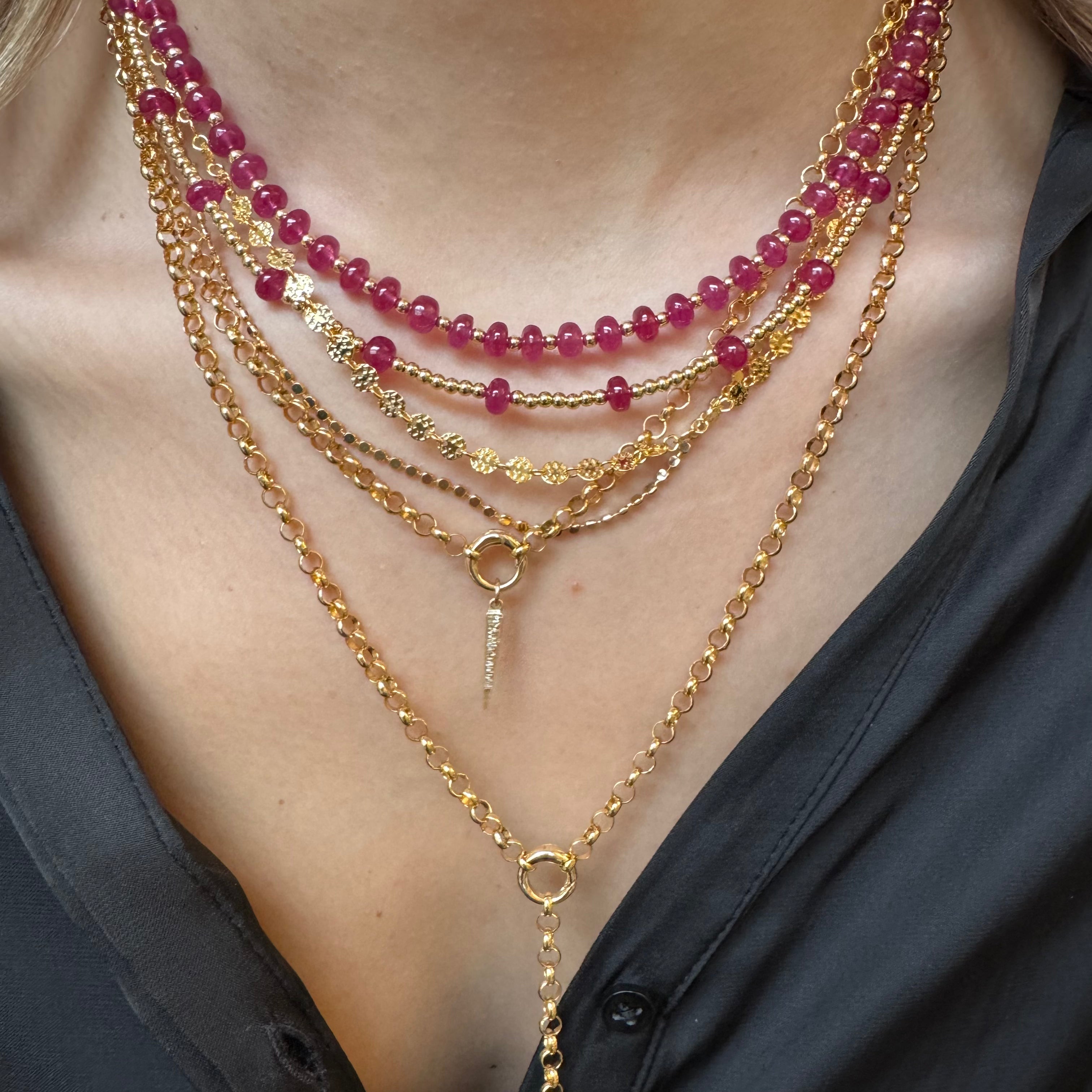 RUBY & GOLD NECKLACE