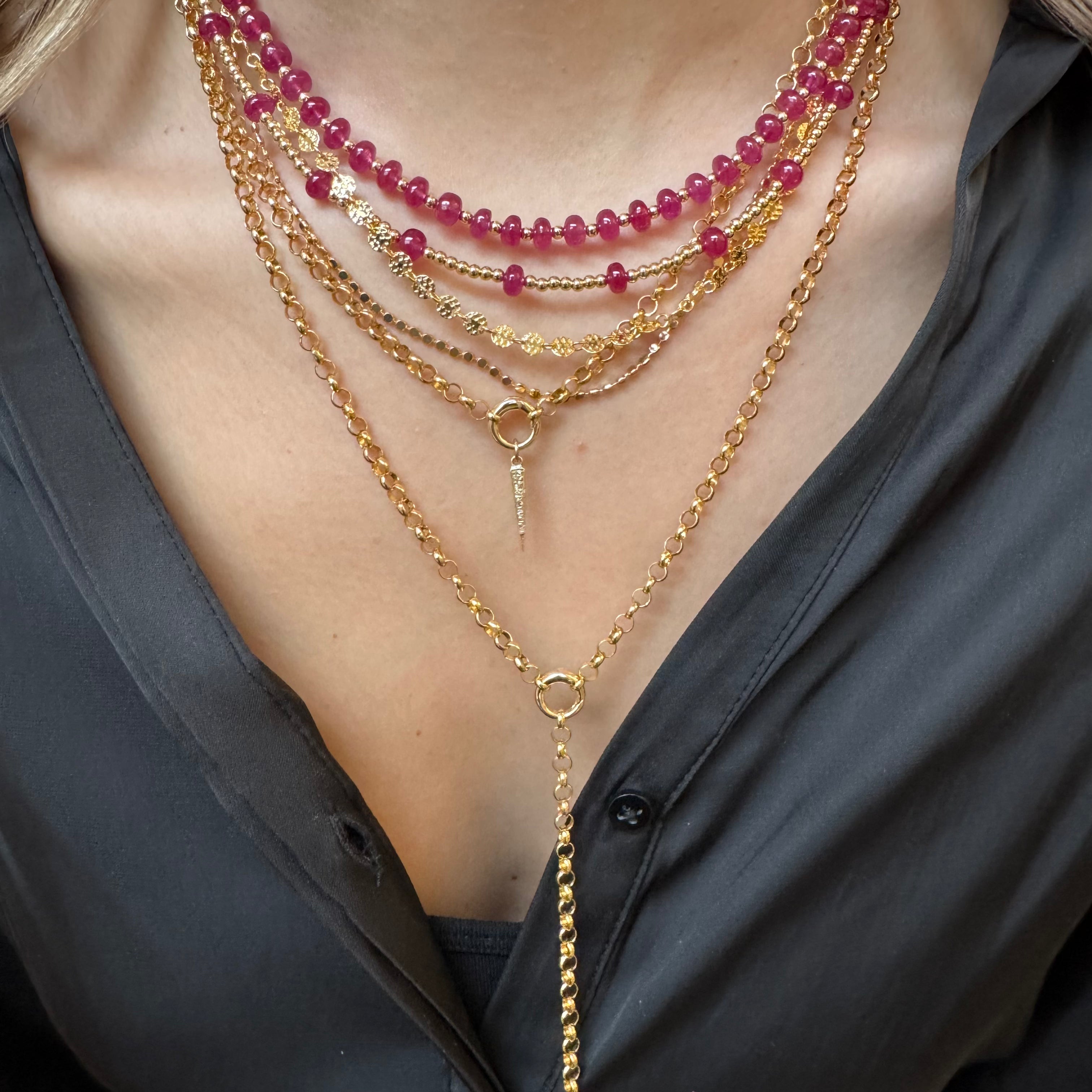 RUBY & GOLD NECKLACE