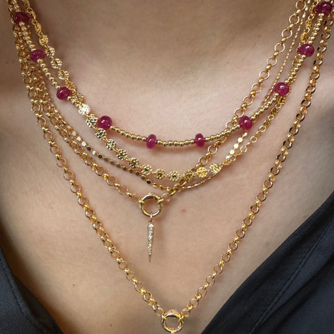 RUBY & GOLD NECKLACE