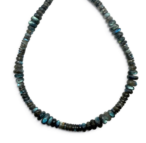 LABRADORITE GEMSTONE BEADED NECKLACE