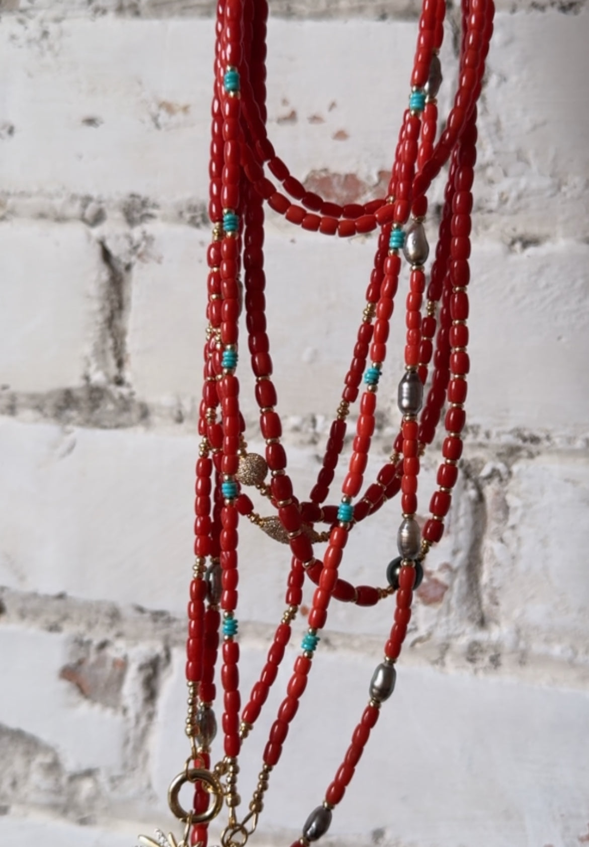 LONG CORAL NECKLACES