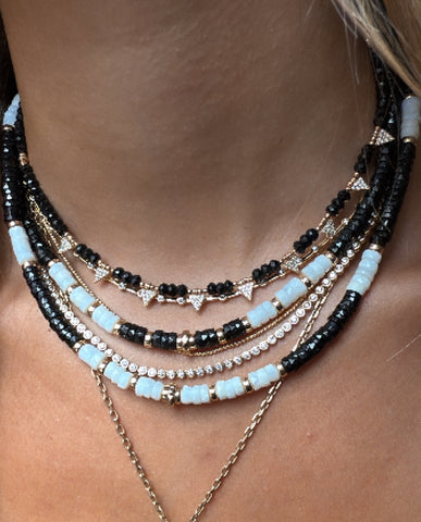 THE BLACK & WHITE GEM NECKLACE COLLECTION