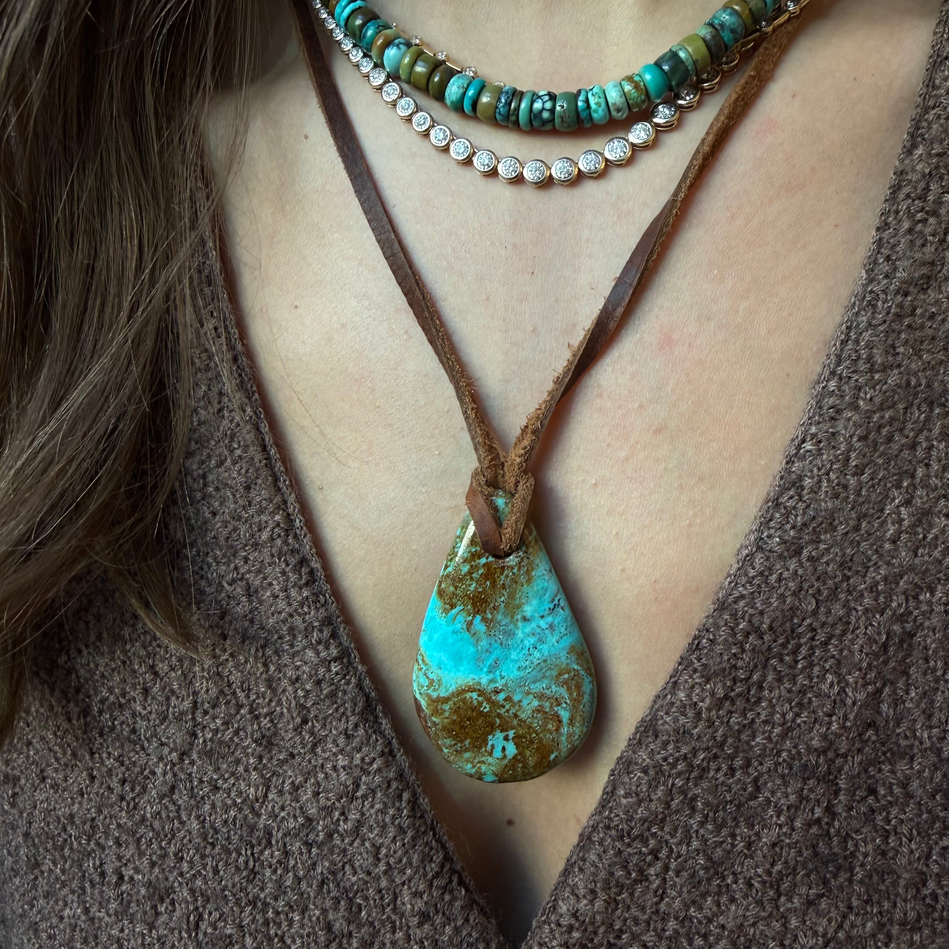 TURQUOISE GEMSTONE AMULET