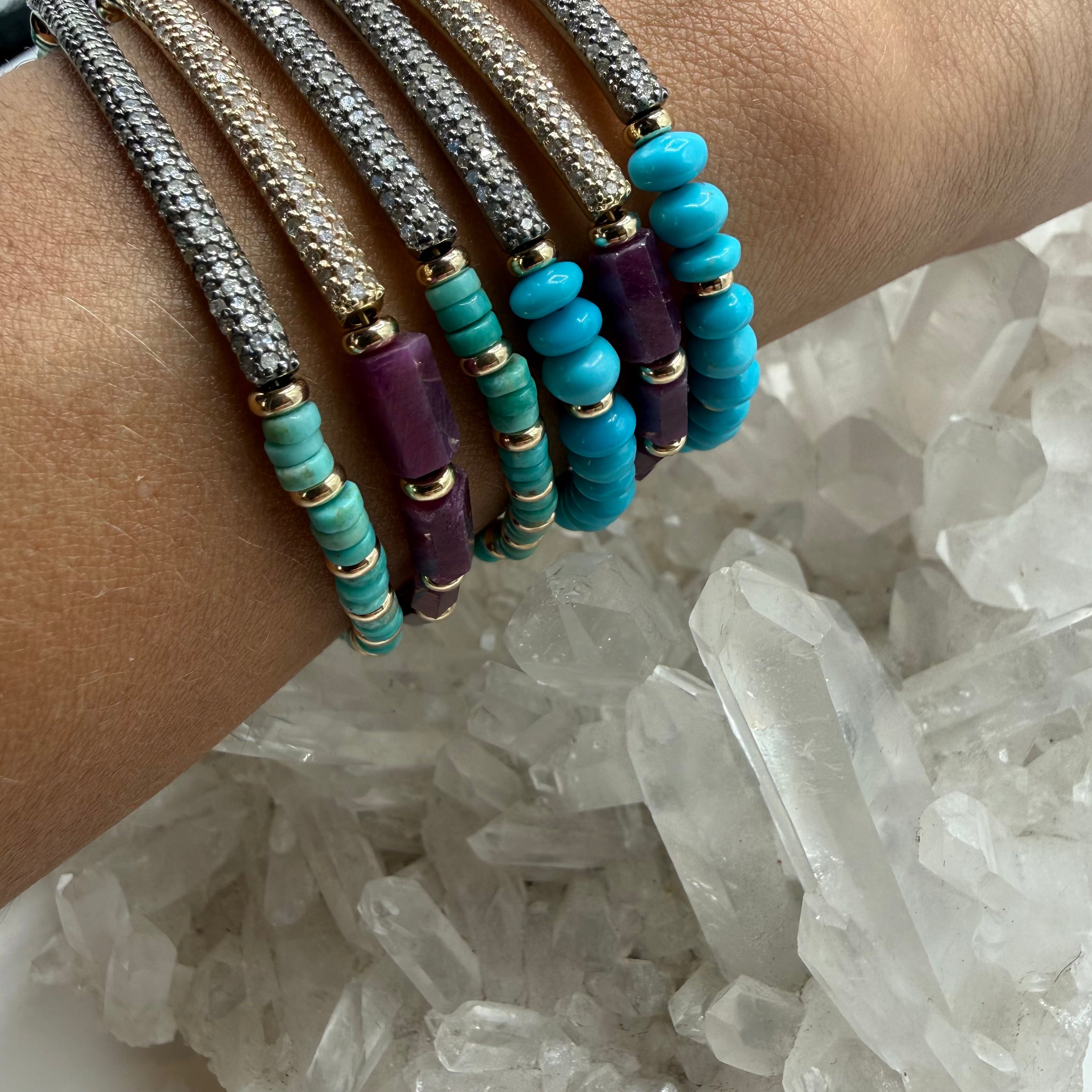 SLEEPING BEAUTY TURQUOISE & DIAMOND BRACELET