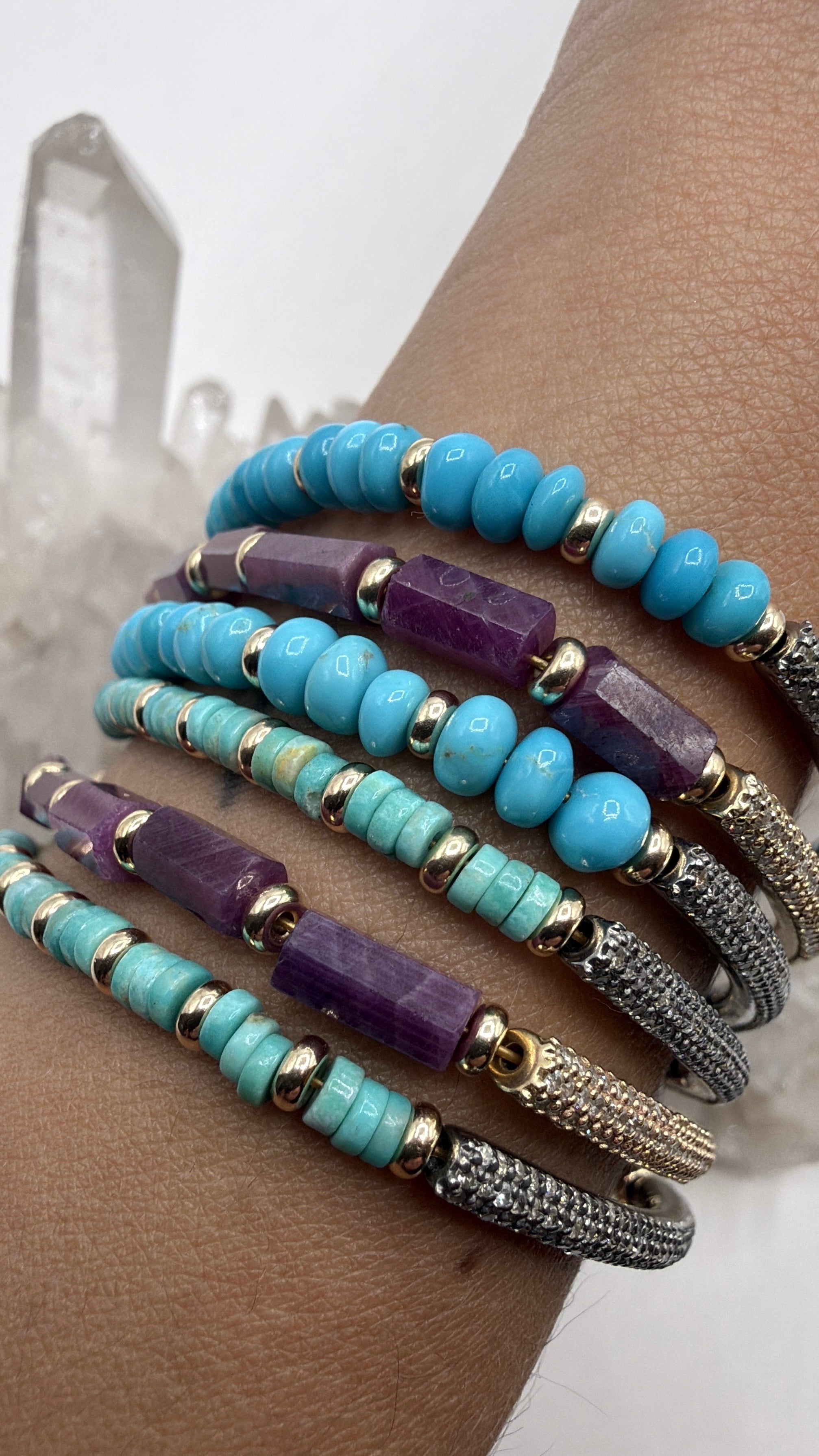 SLEEPING BEAUTY TURQUOISE & DIAMOND BRACELET