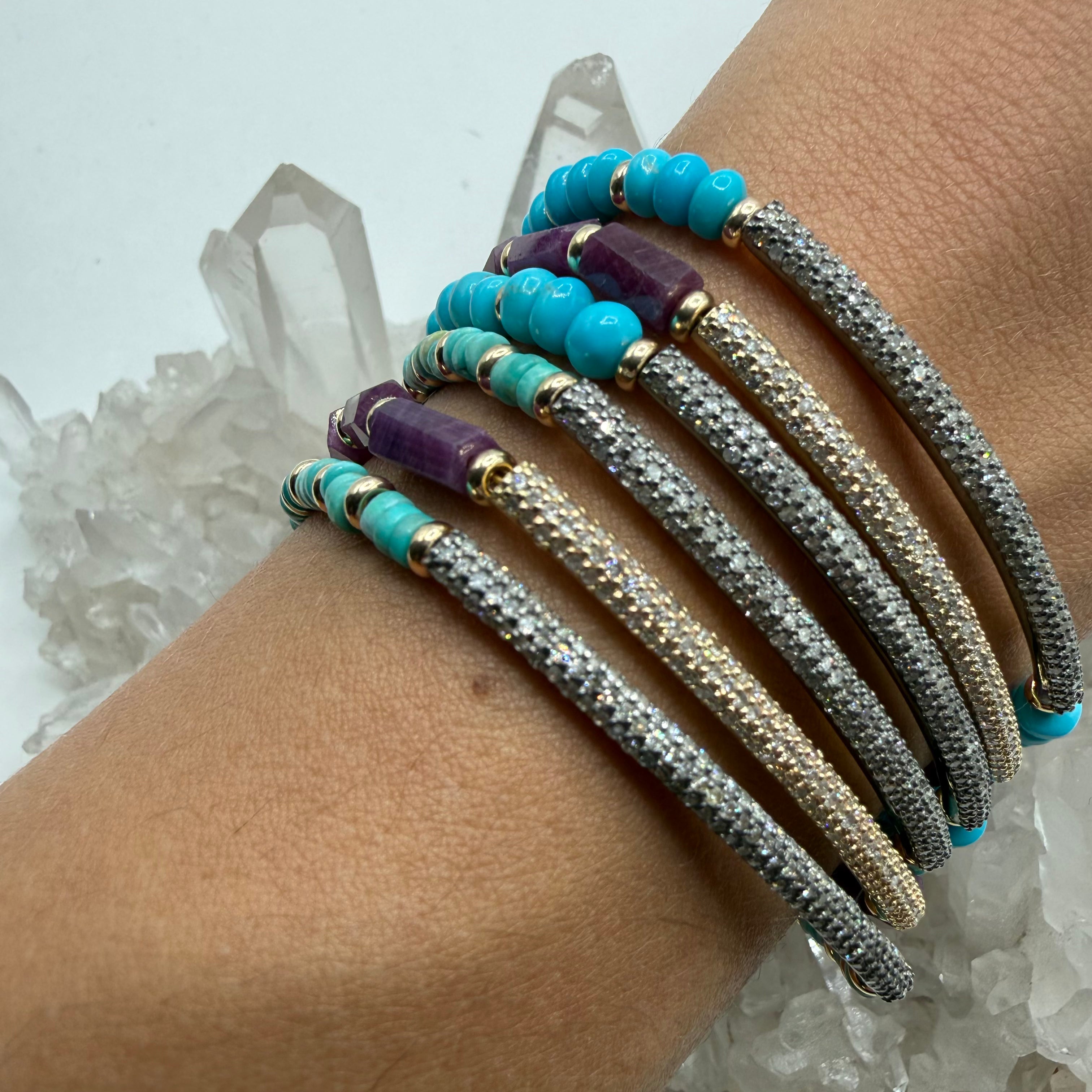 SLEEPING BEAUTY TURQUOISE & DIAMOND BRACELET