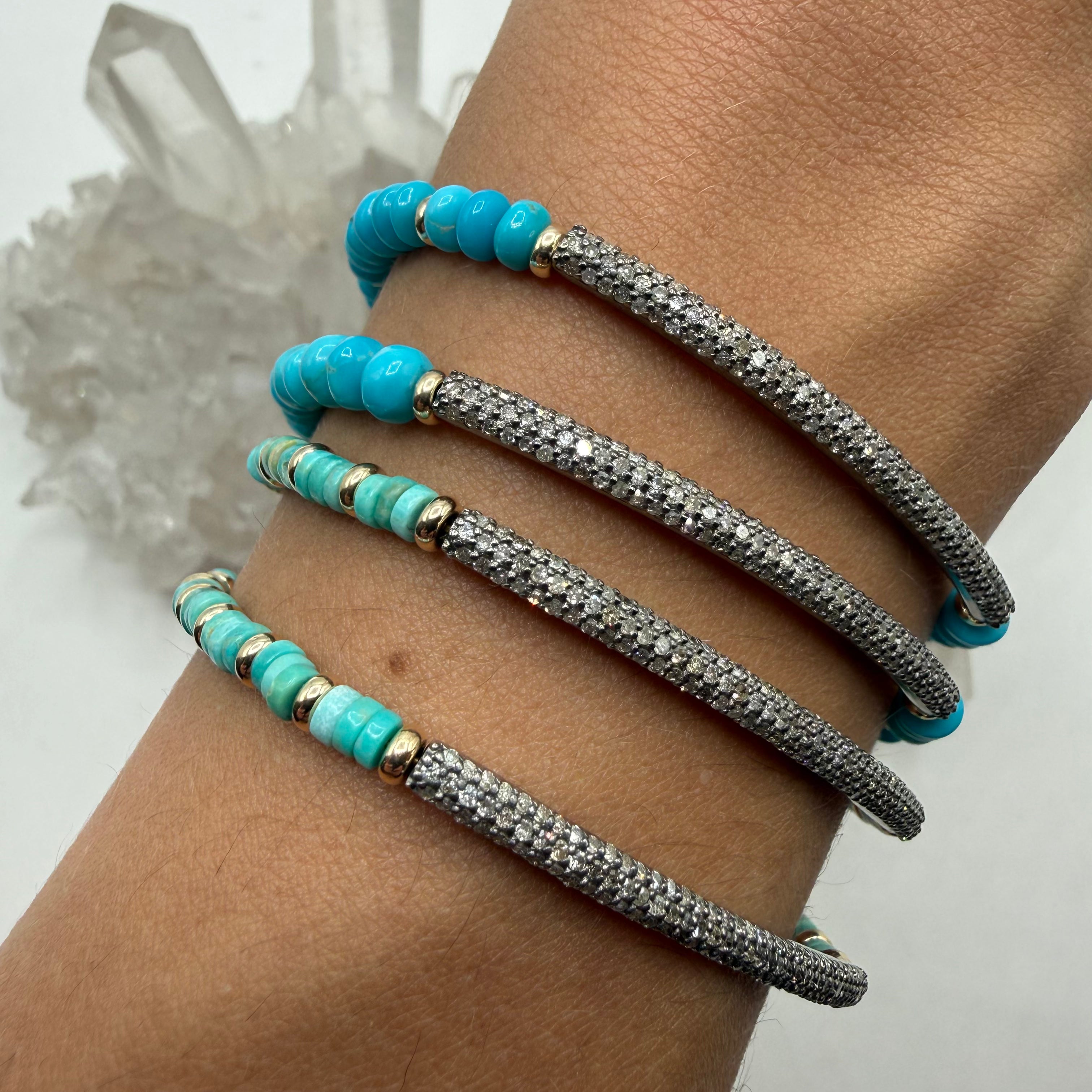 SLEEPING BEAUTY TURQUOISE & DIAMOND BRACELET