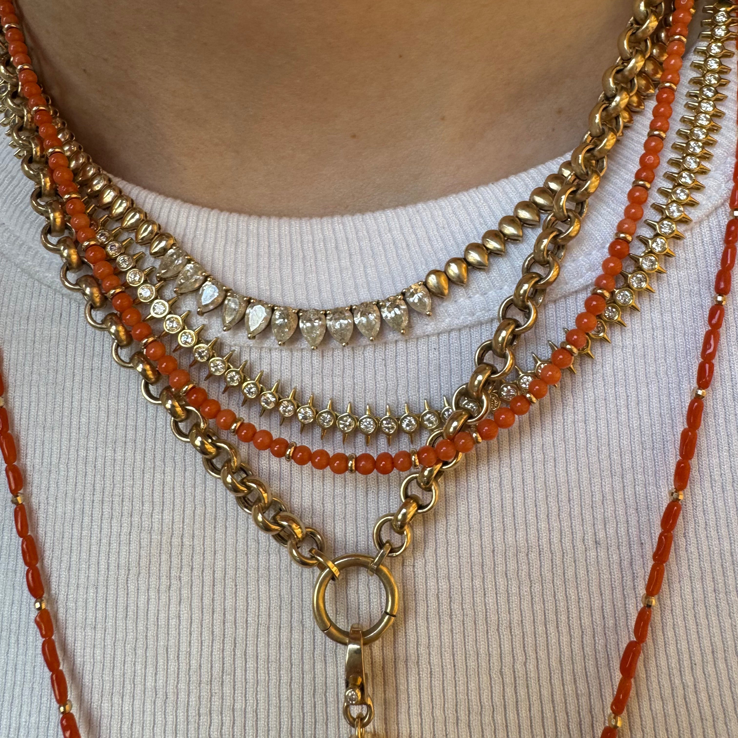 BABY ORNAGE CORAL NECKLACE