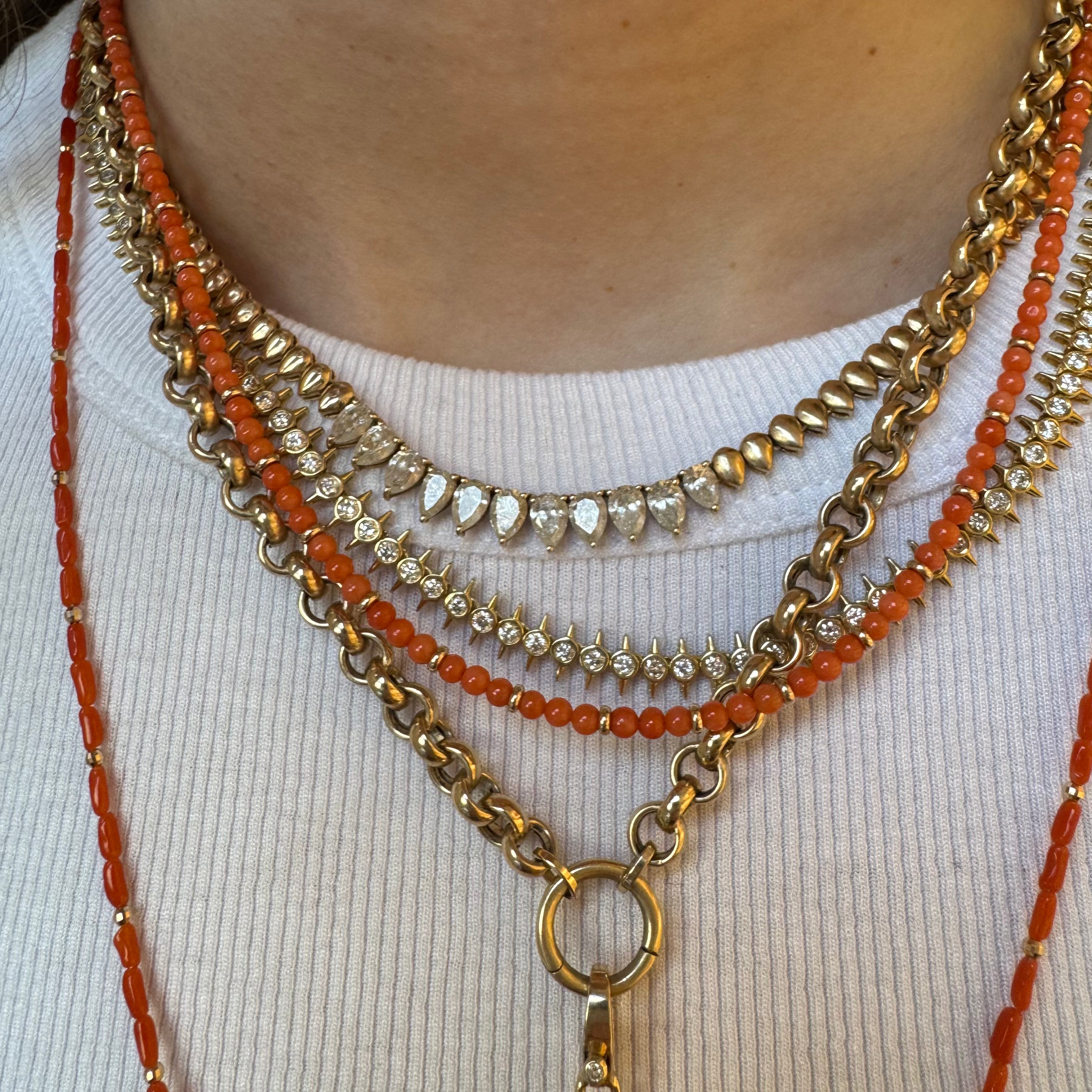 BABY ORNAGE CORAL NECKLACE