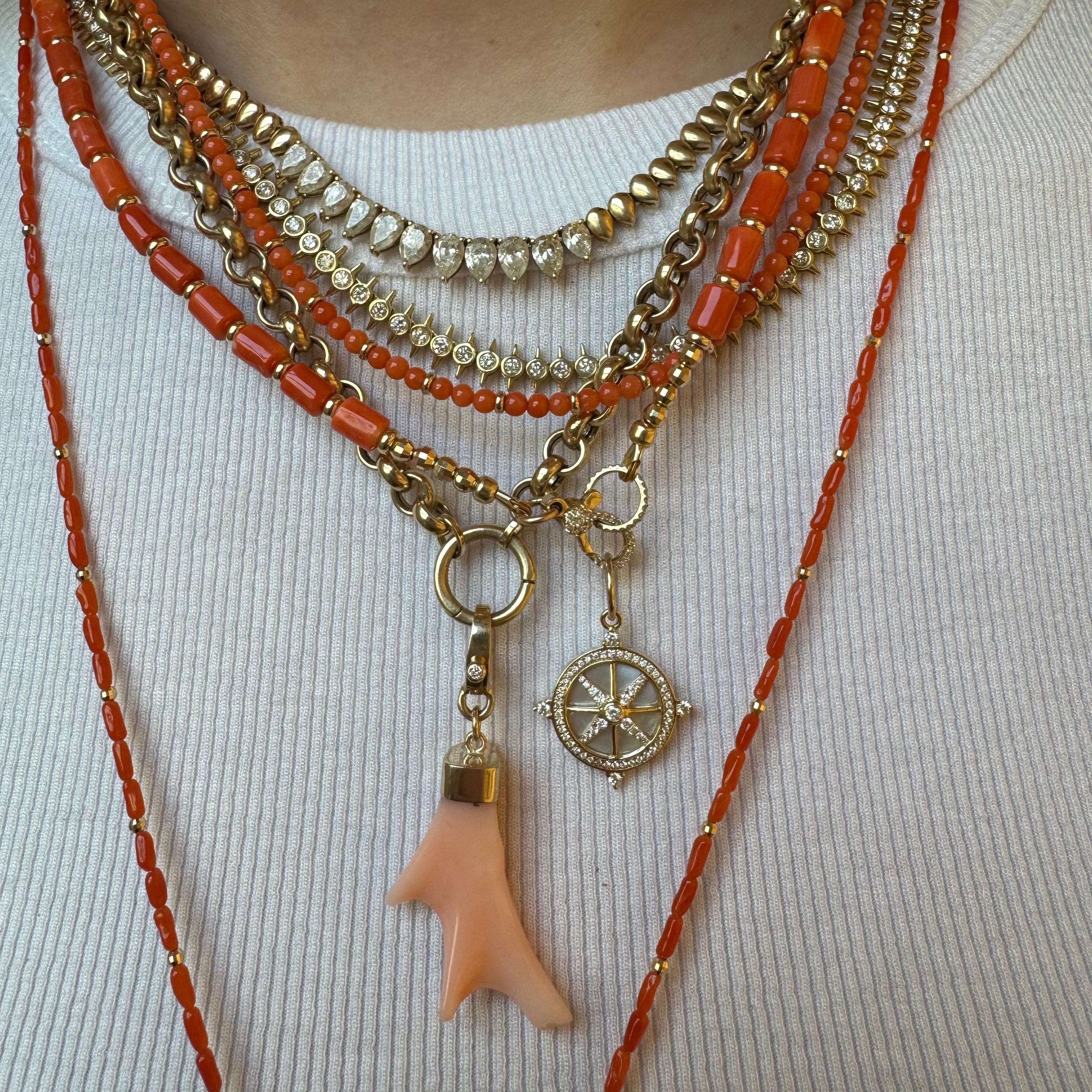 BABY ORNAGE CORAL NECKLACE