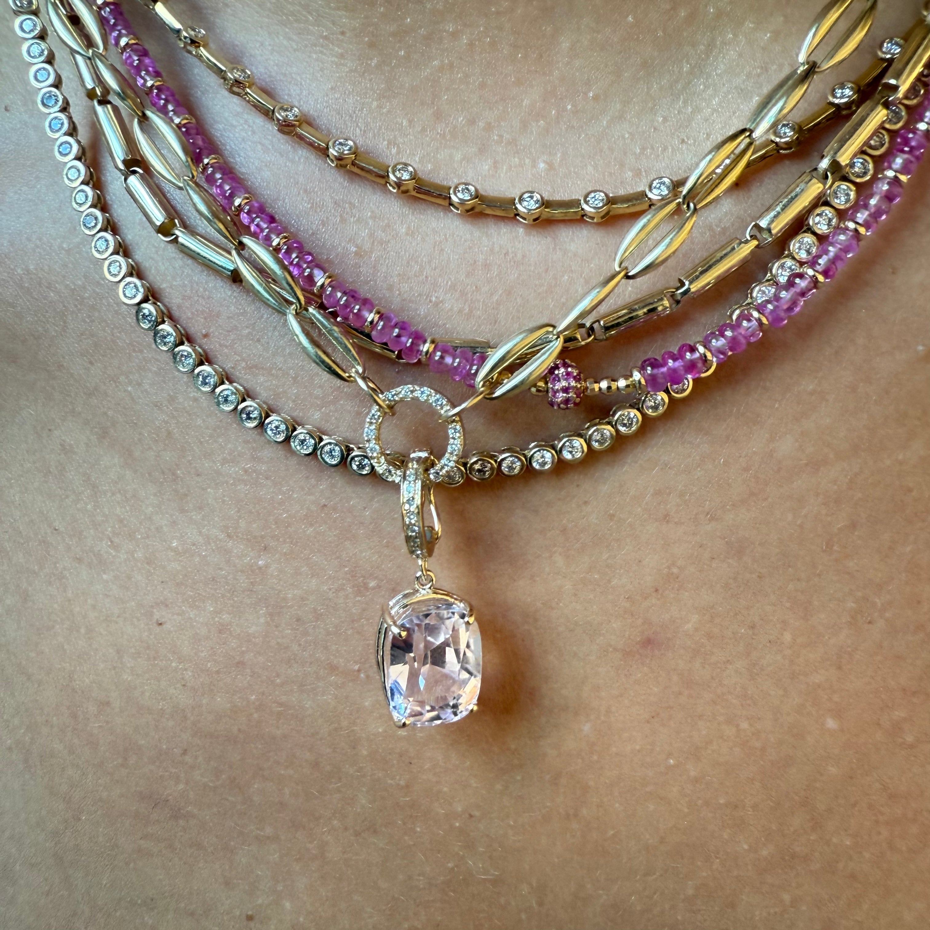 KUNZITE GEM SET IN 14K GOLD