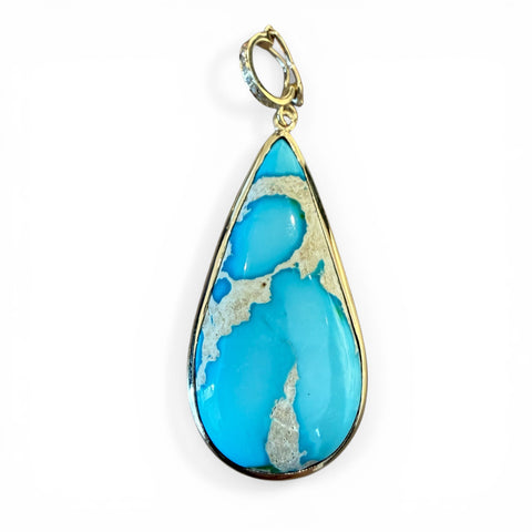 CUSTOM TURQUOISE PENDANT. THE STEPHANIE