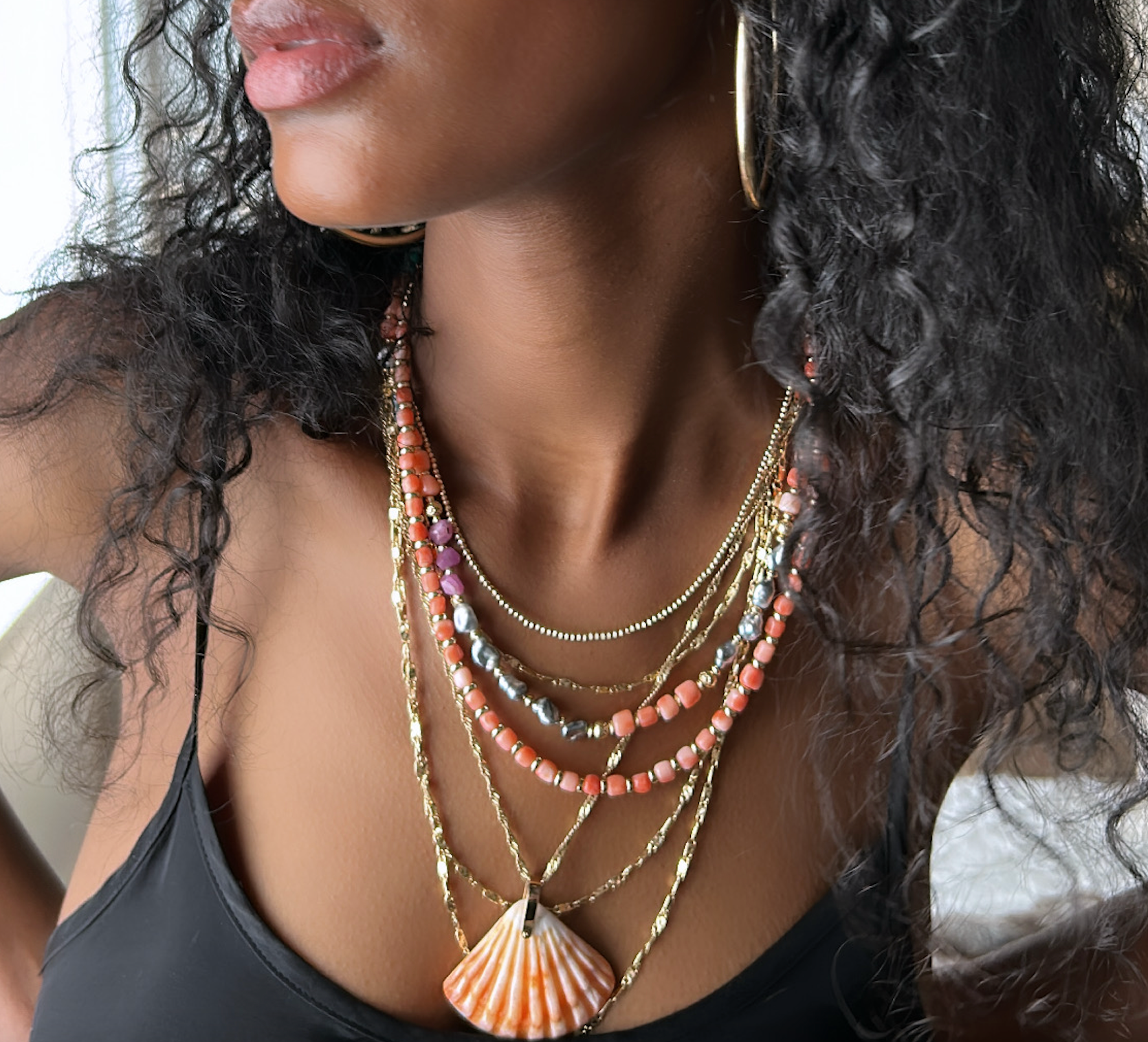 ANTIQUITY CORAL BEADED NECKLACES
