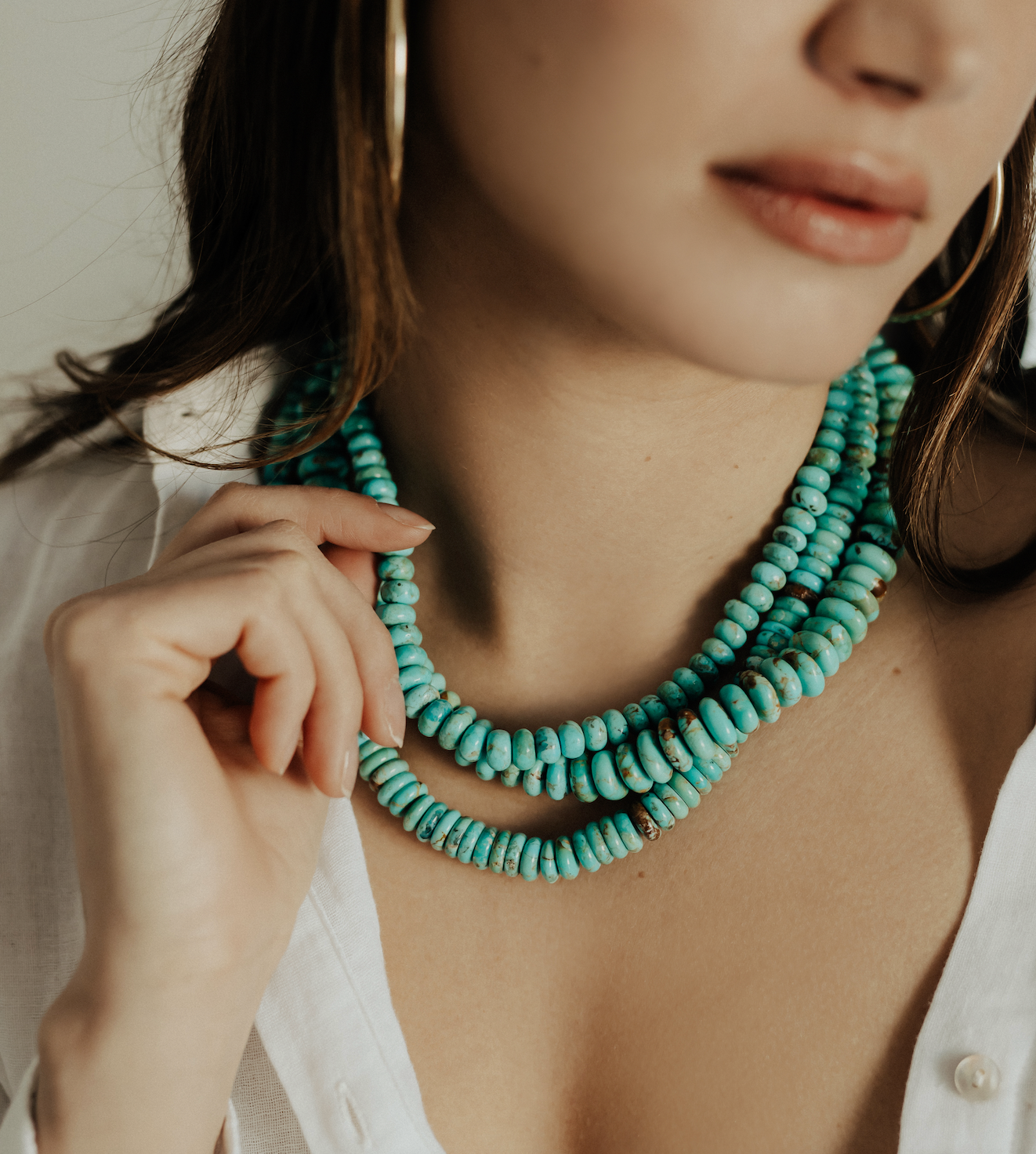 TURQUOISE BEADED NECKLACES