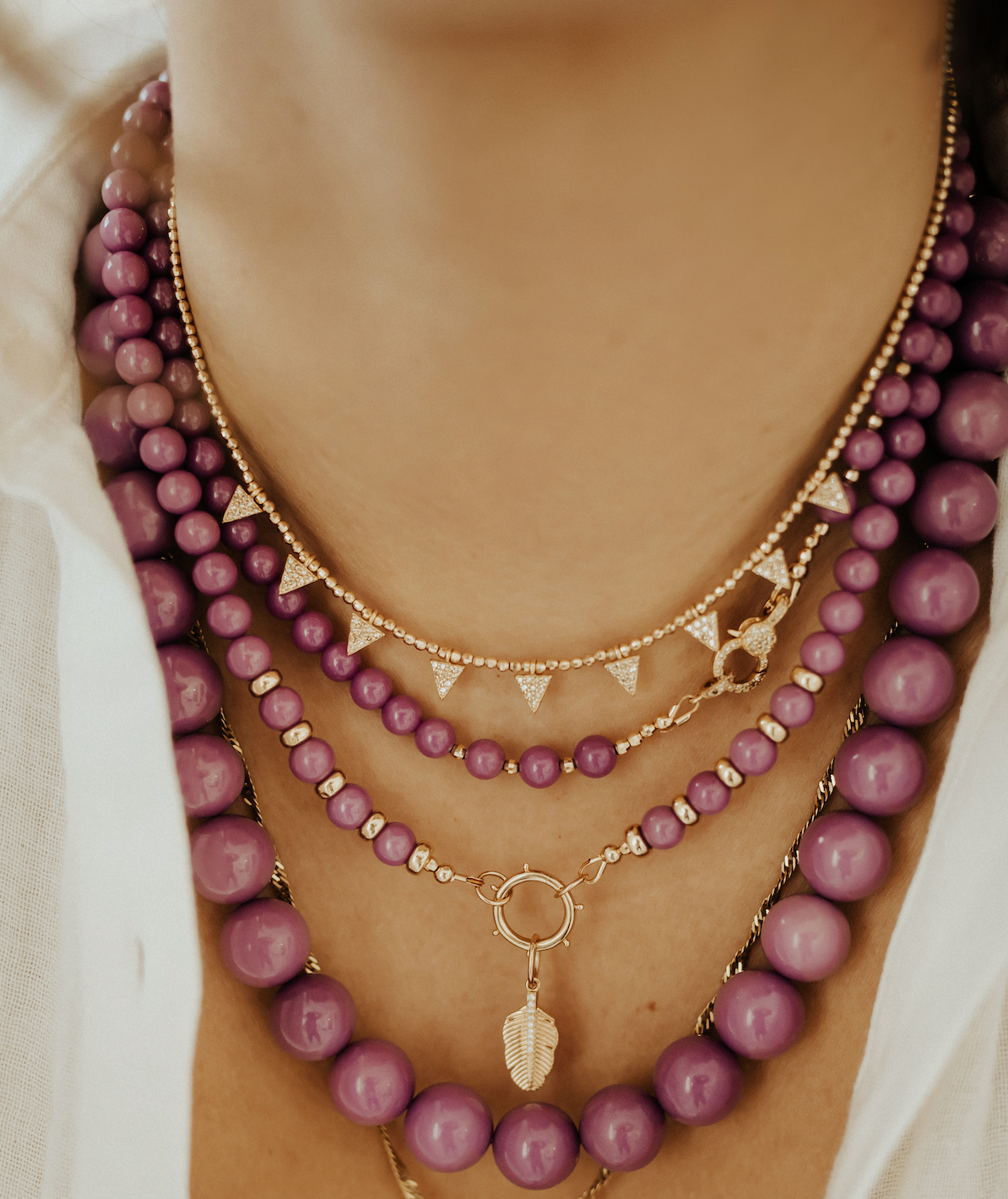 PURPLE OPAL NECKLACE