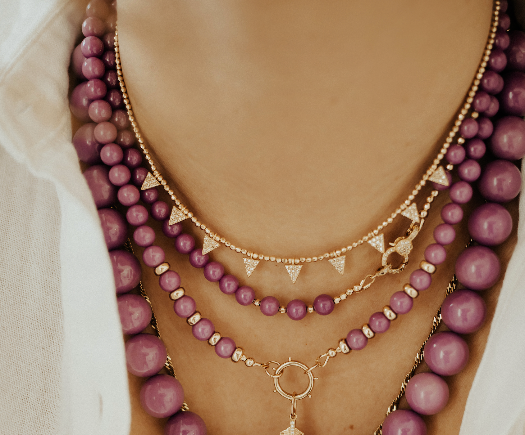 PURPLE OPAL NECKLACE